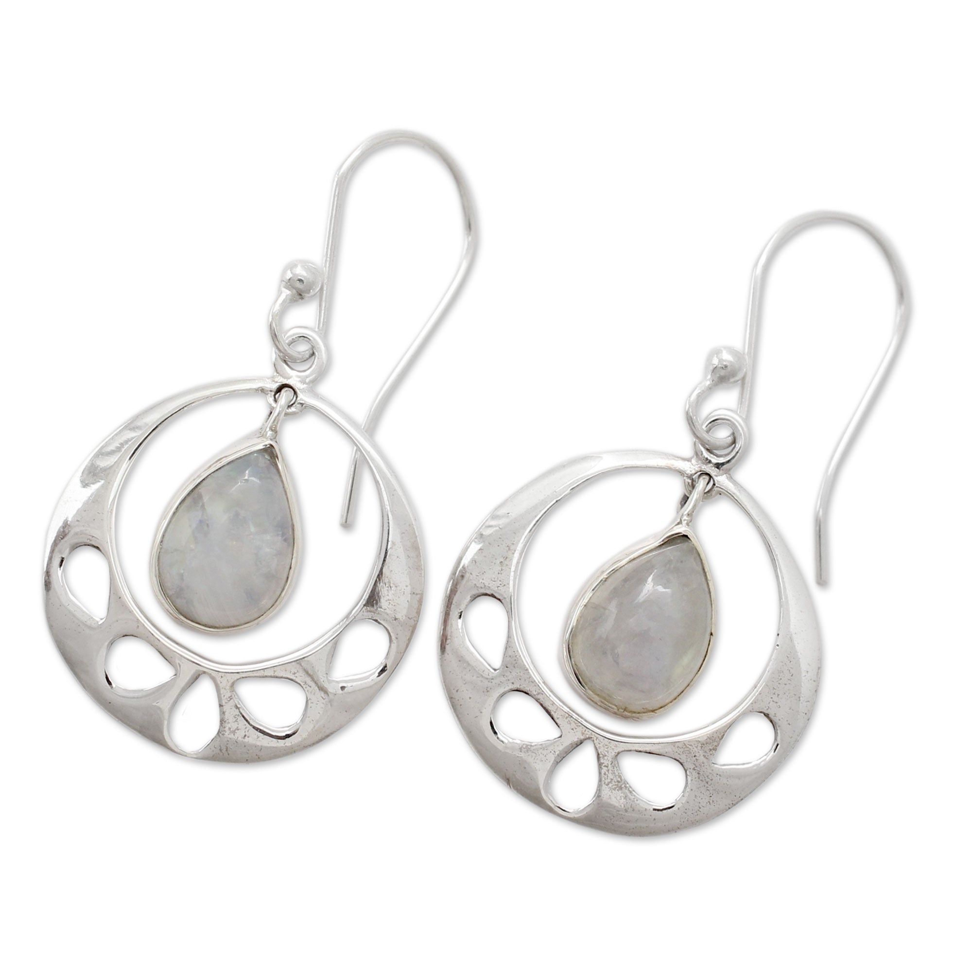 Premium Moonstone Dangle Earrings – Simply Ravishing Design