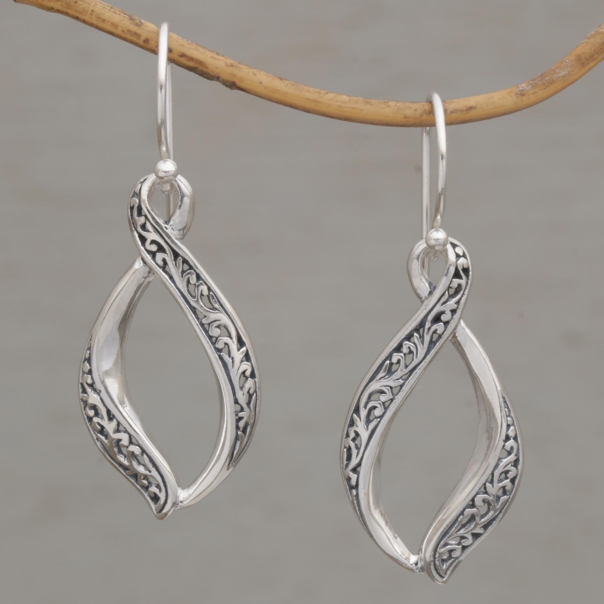 Premium Wind Dance Sterling Silver Dangle Earrings – Handcrafted Elegance