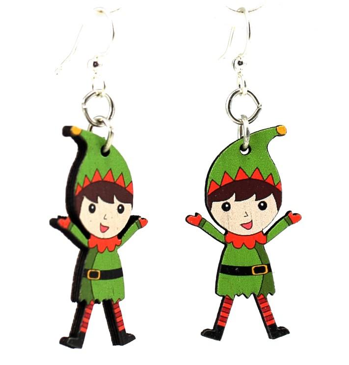 Premium Merry Little Elf Wooden Earrings - Festive Essential Oil Diffusers