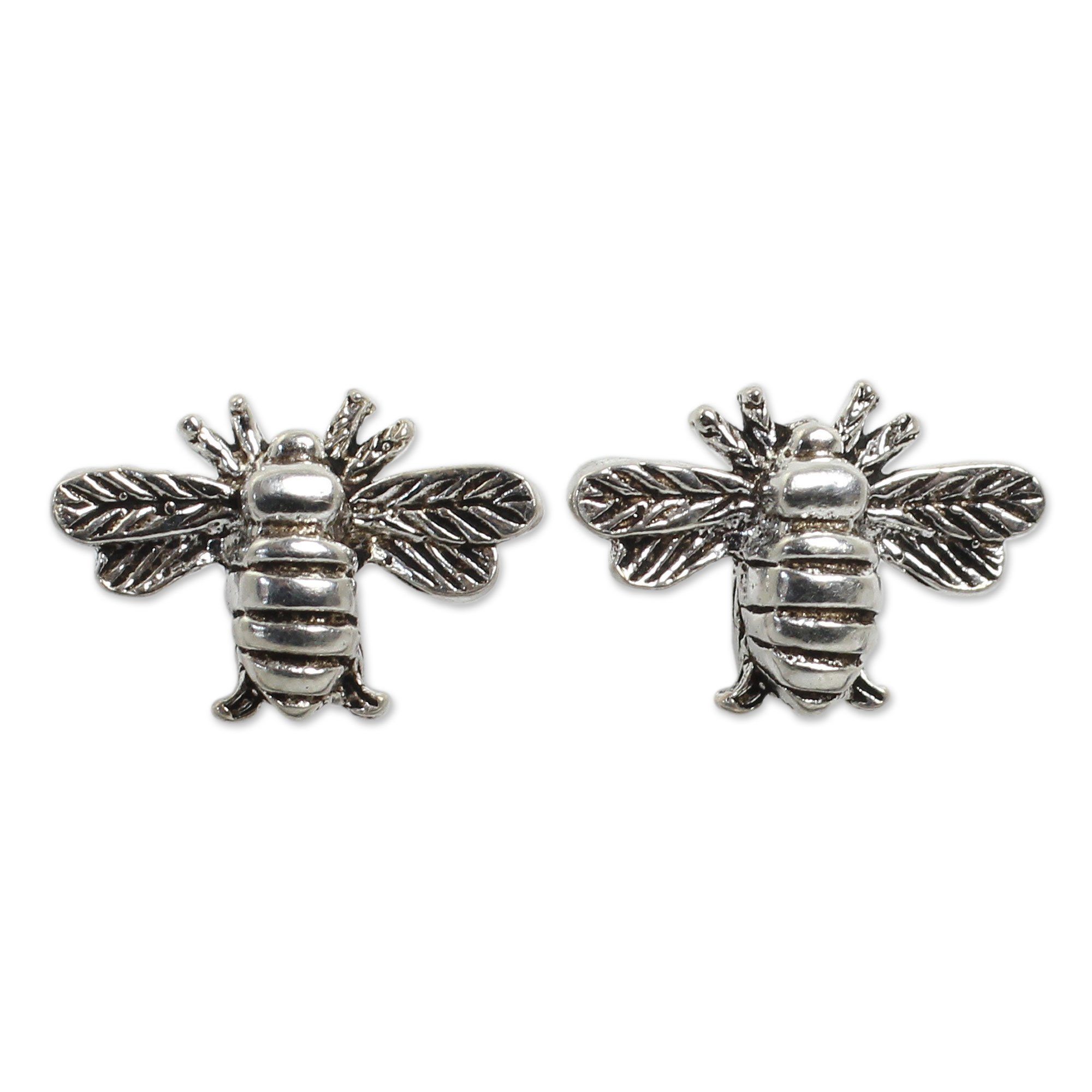 Premium Handmade Sterling Silver Honeybee Stud Earrings