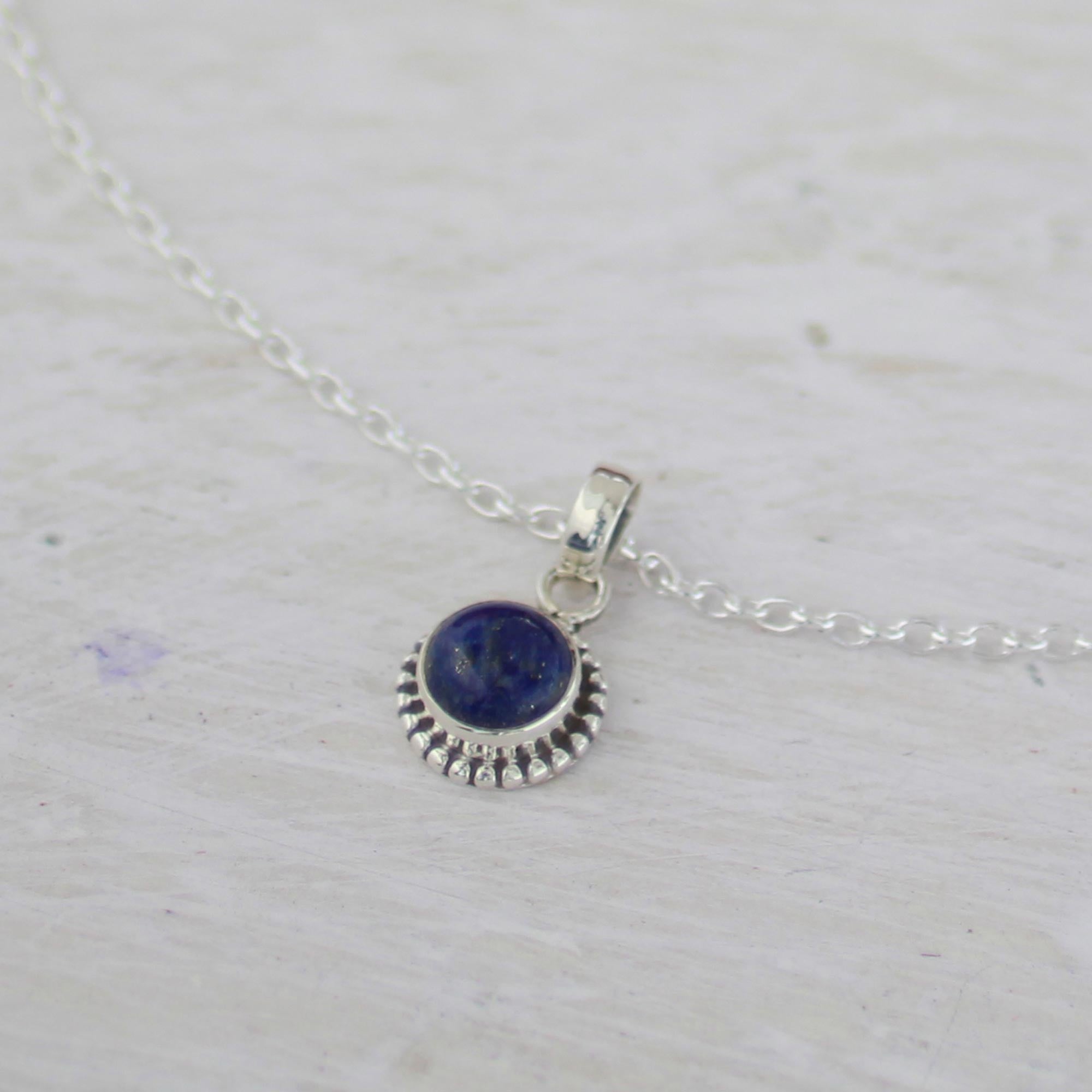 Premium Blue Globe Sterling Silver Pendant Necklace - Handcrafted Elegance