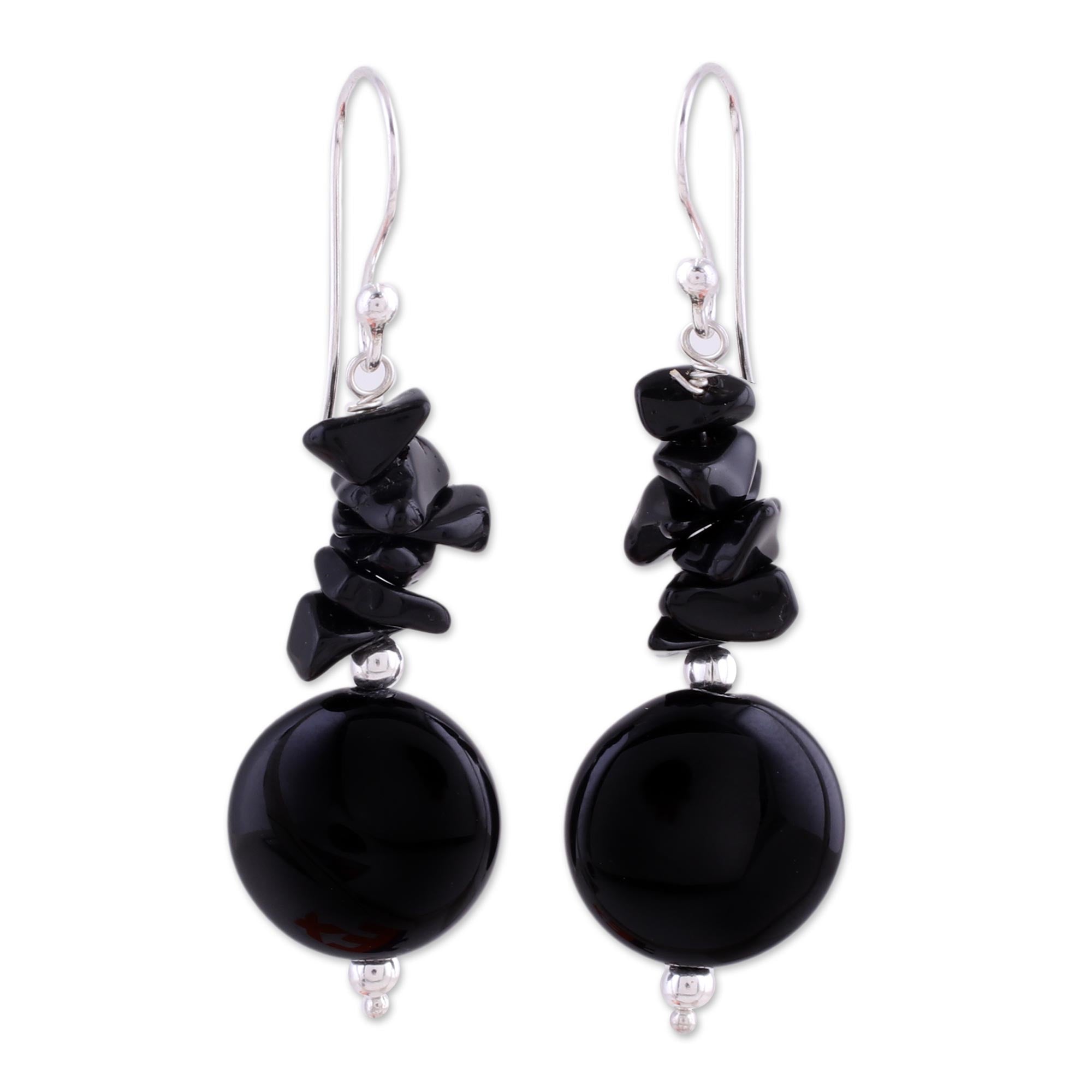 Premium Midnight Charm Sterling Silver Earrings