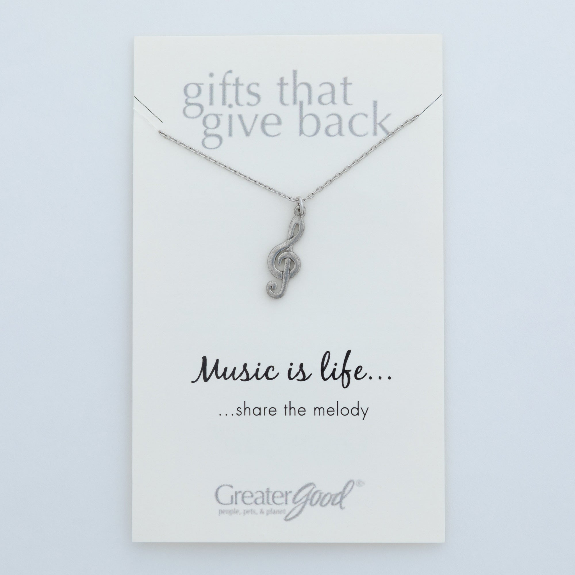 Ultimate Music Lover's Necklace - Premium Pewter Design