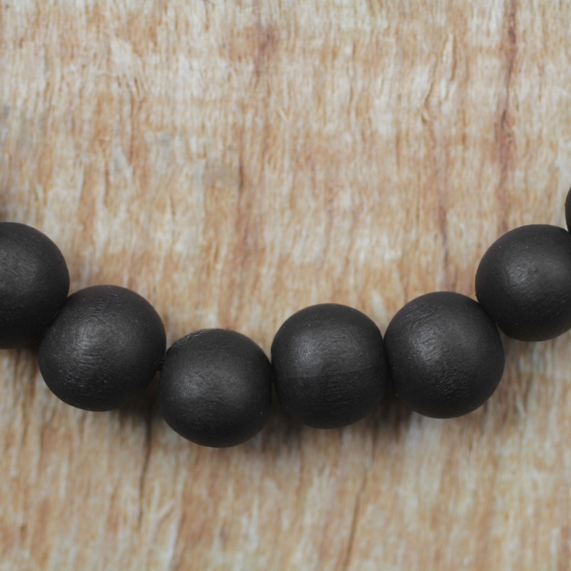 Premium Adjustable Ebony Wood Beaded Bracelet - Handcrafted in Ghana