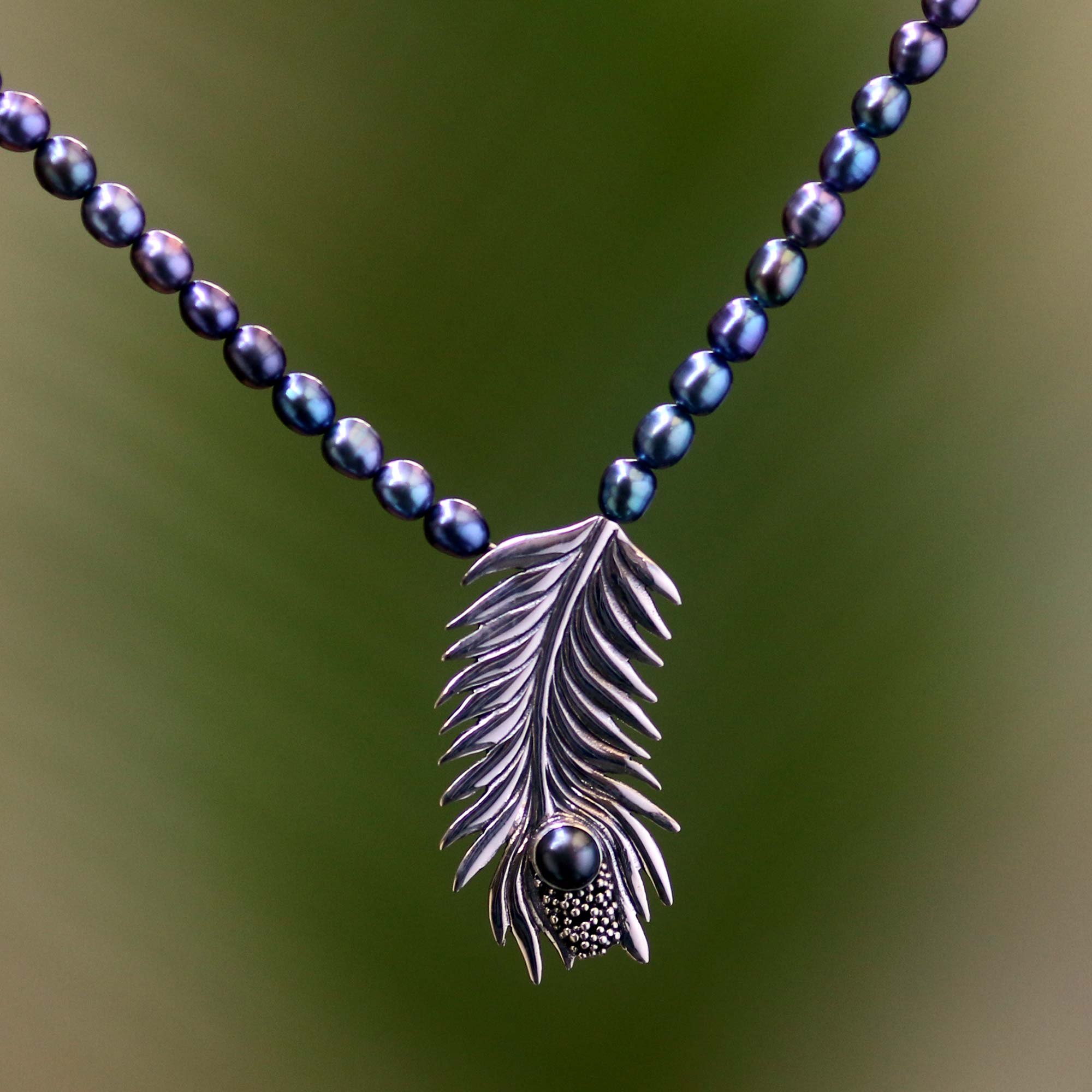 Premium Black Pearl & Silver Choker Necklace - Handcrafted Elegance