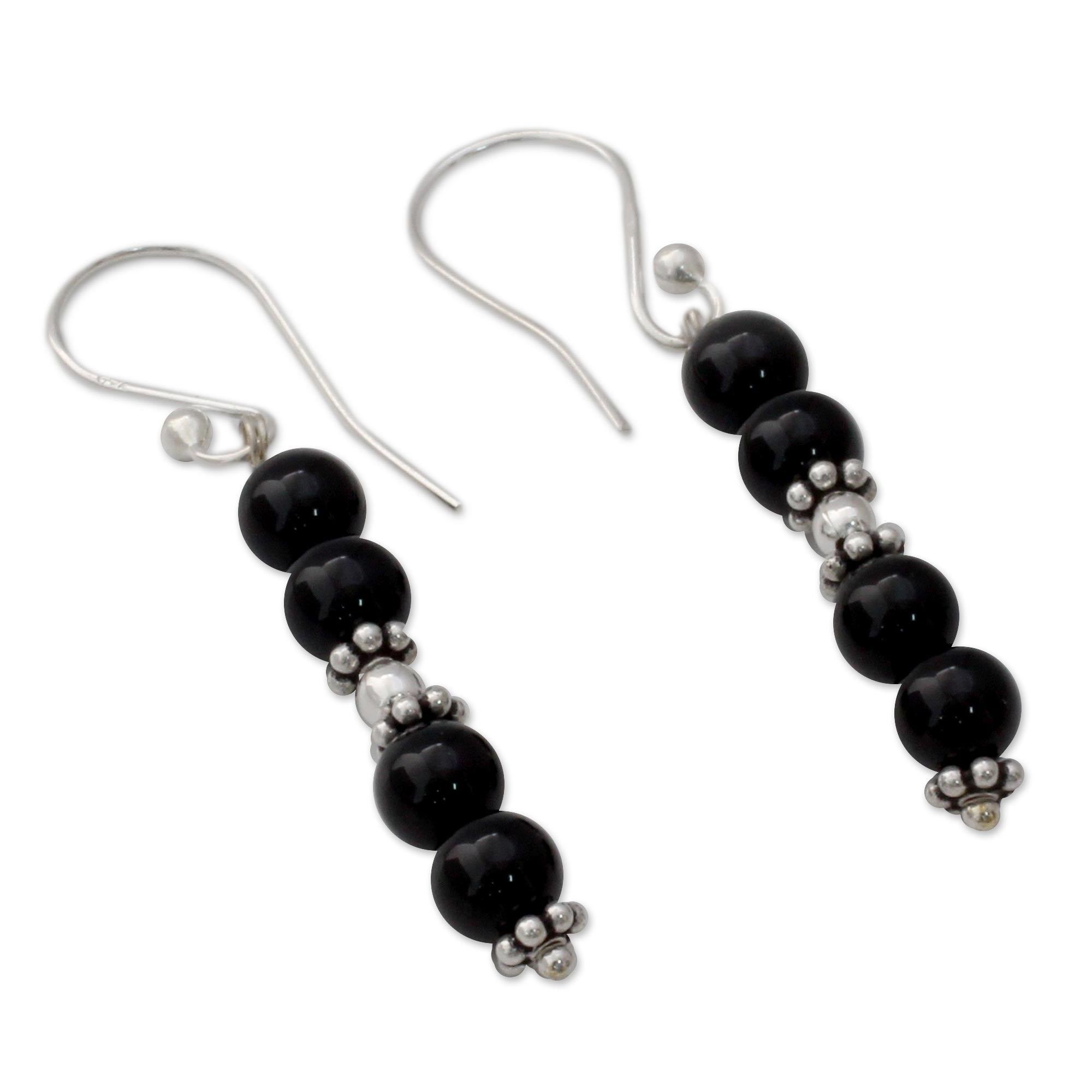 Premium Night Onyx Dangle Earrings - Ultimate Elegance