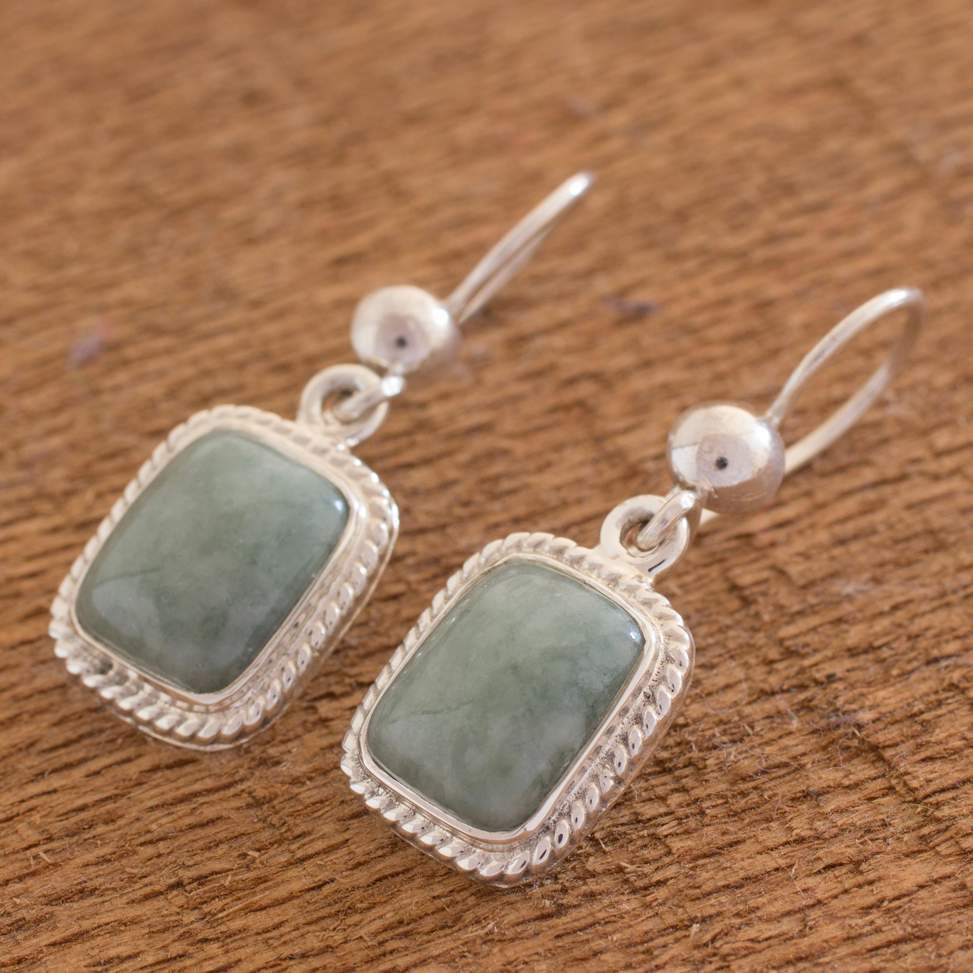 Premium Life Divine Guatemalan Green Jade Earrings – Handcrafted Sterling Silver Jewelry