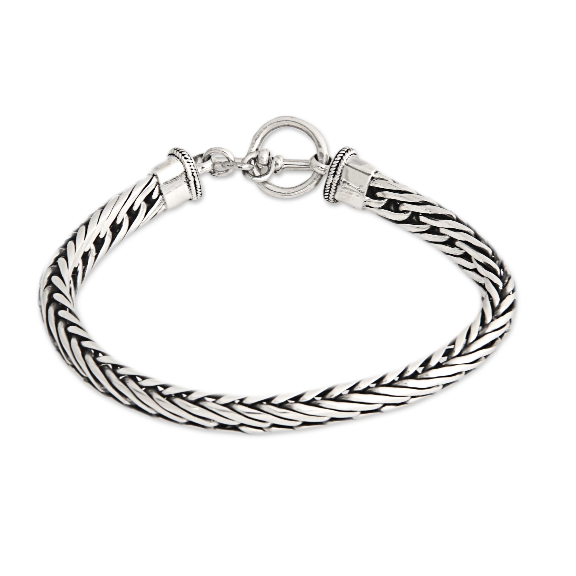 Premium Serpent Silver Men's Bracelet - Ultimate Style Statement