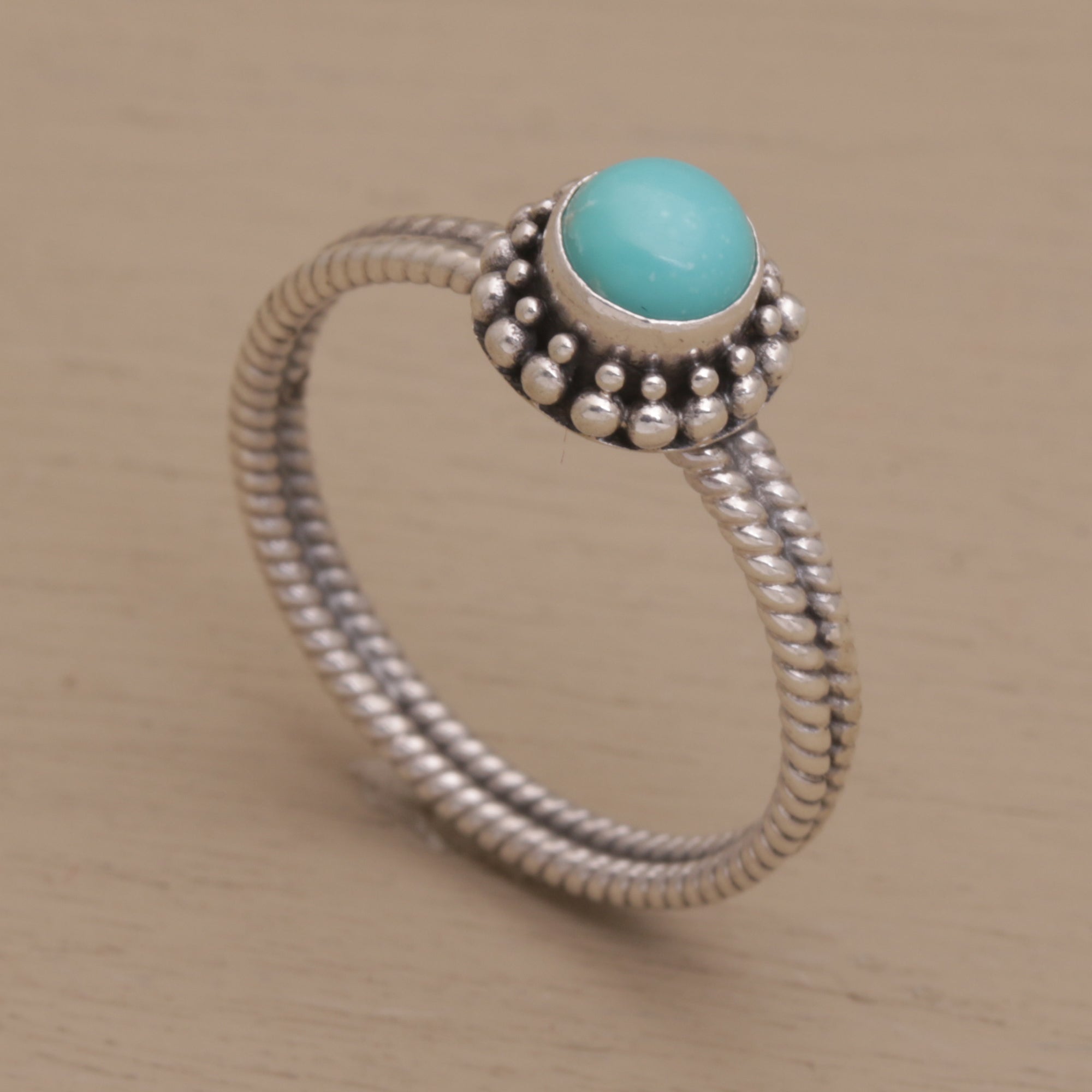 Premium Turquoise & Sterling Silver Artisan Ring – Timeless Elegance