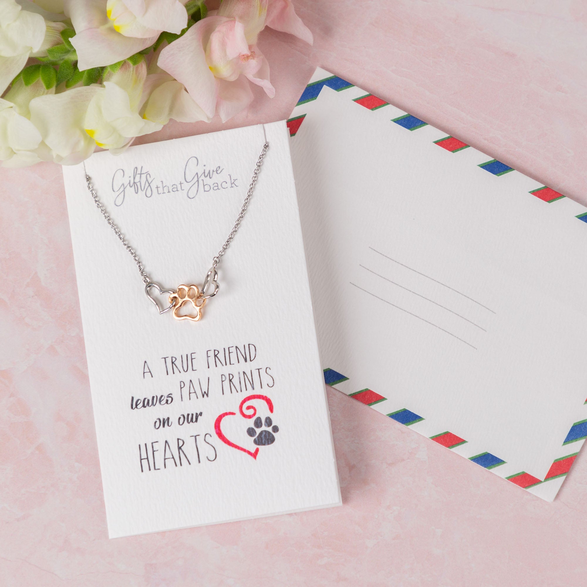 Premium Paw Print Friendship Necklace - Forever Tribute