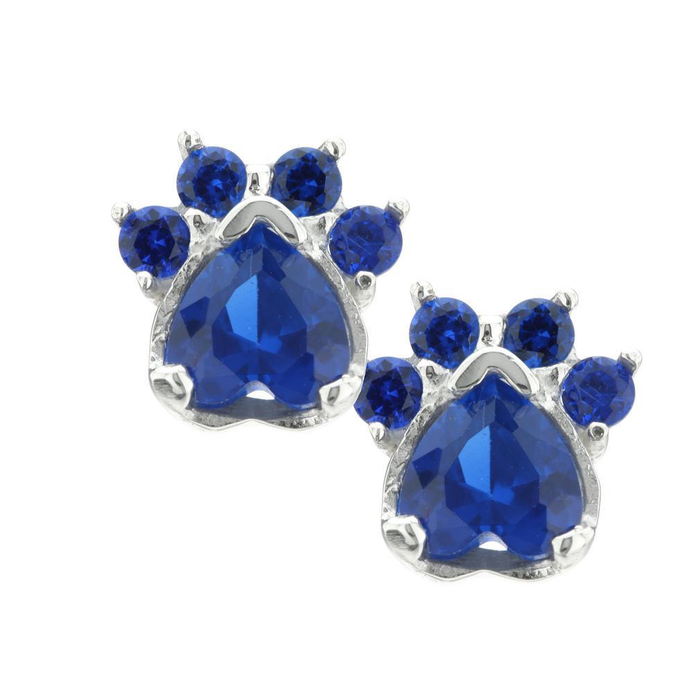 Premium Paw Print Birthstone Earrings | Fair Trade & Hypoallergenic