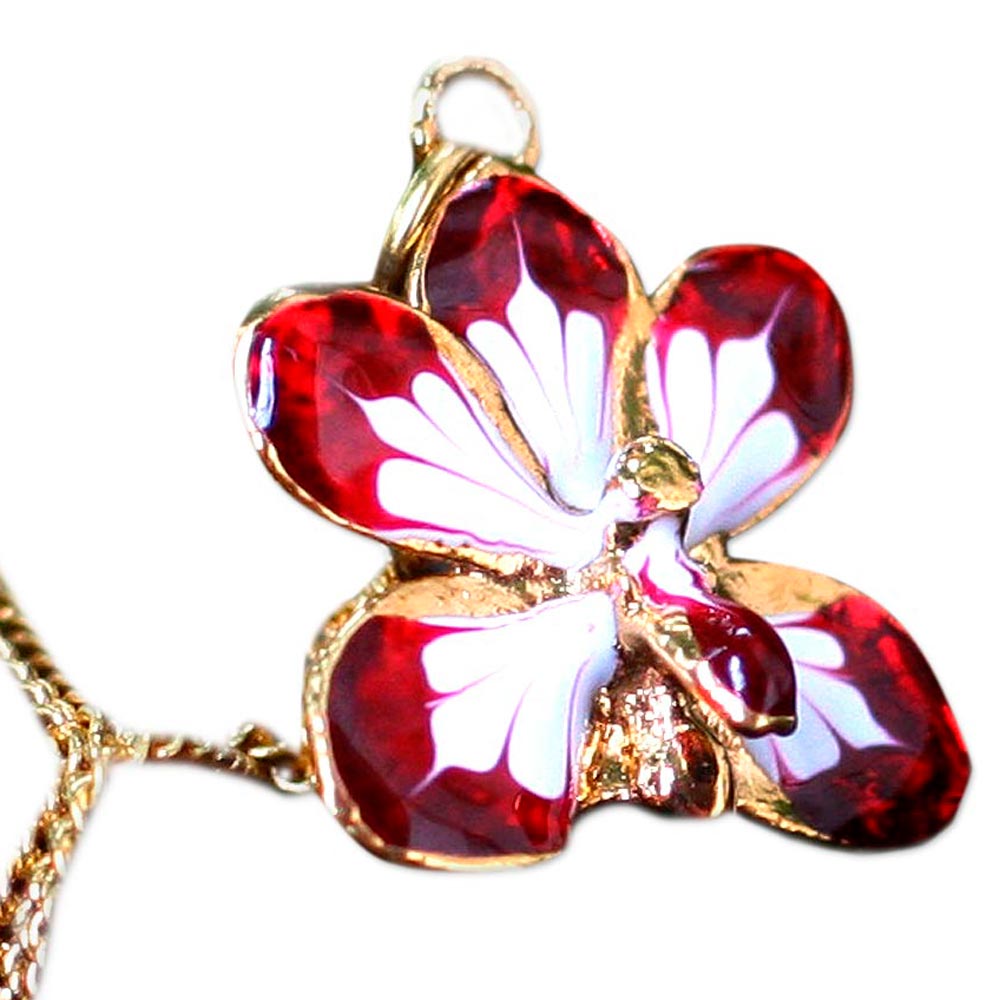 Premium Timeless Dancer Gold Plated Orchid Necklace