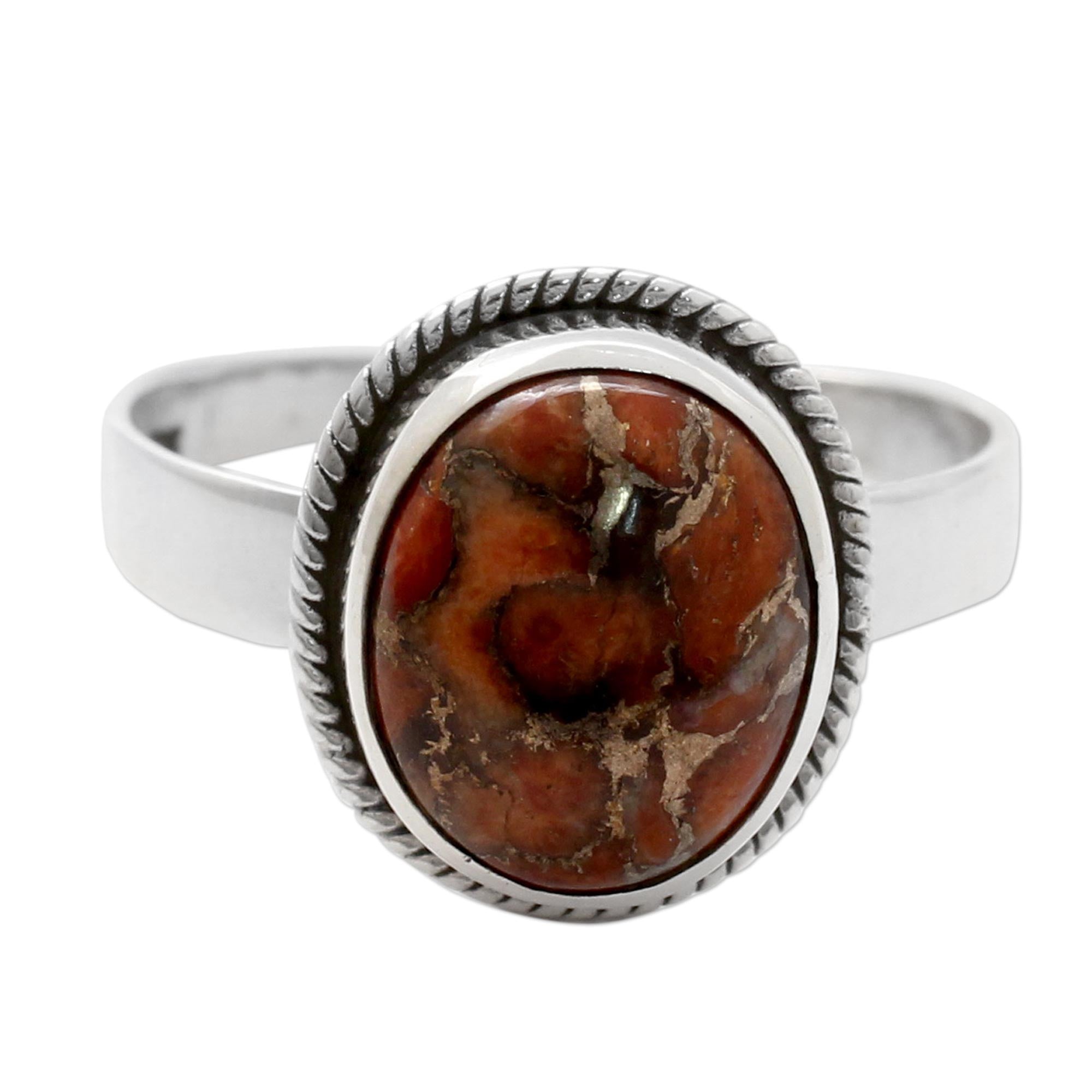 Premium Sunset Sky Sterling Silver Ring - Handcrafted in Jaipur