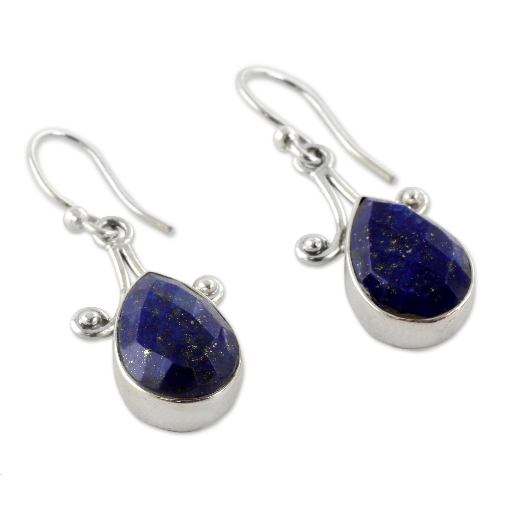 Premium Himalayan Muse Artisan Lapis Lazuli Sterling Silver Earrings