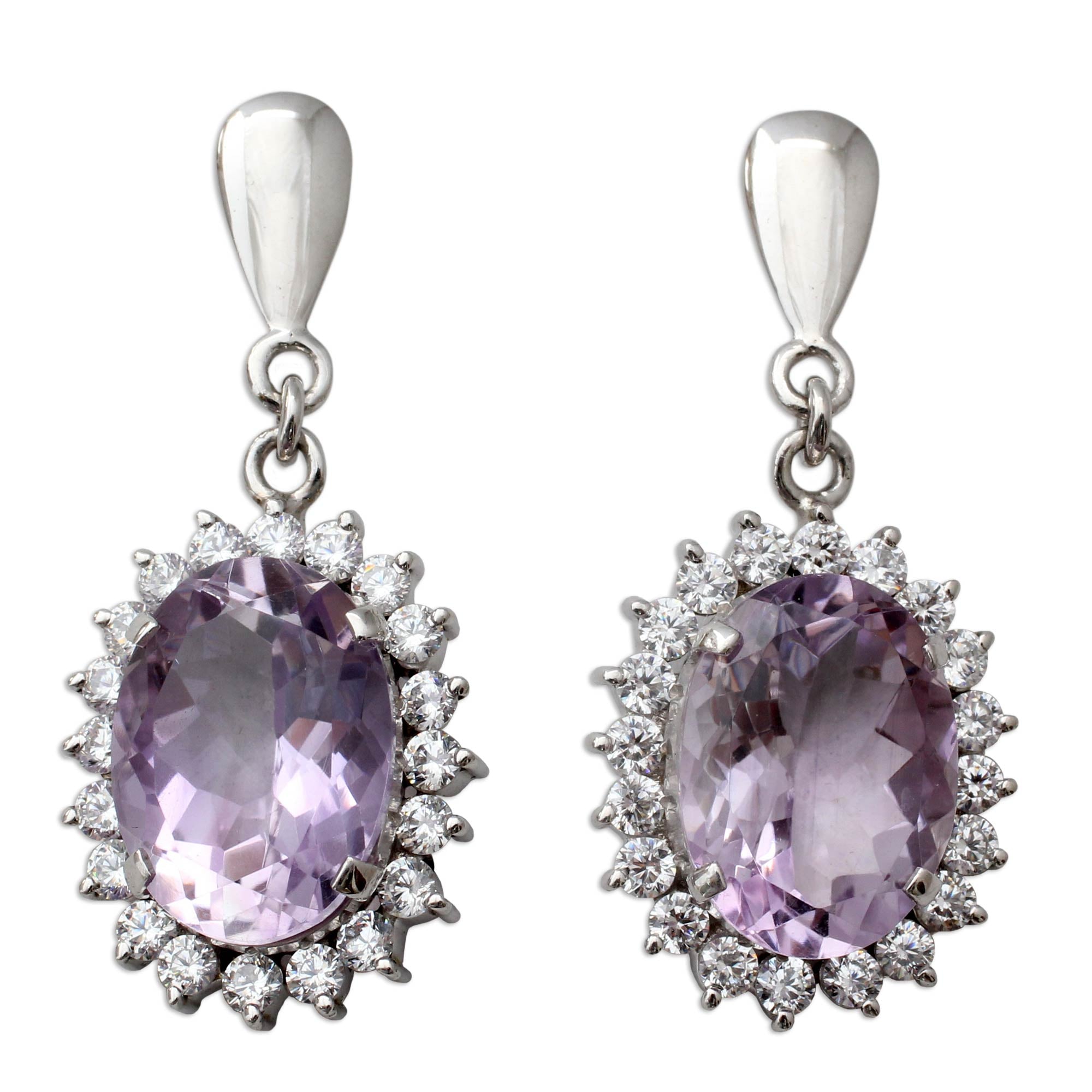 Premium Violet Splendor Amethyst Dangle Earrings