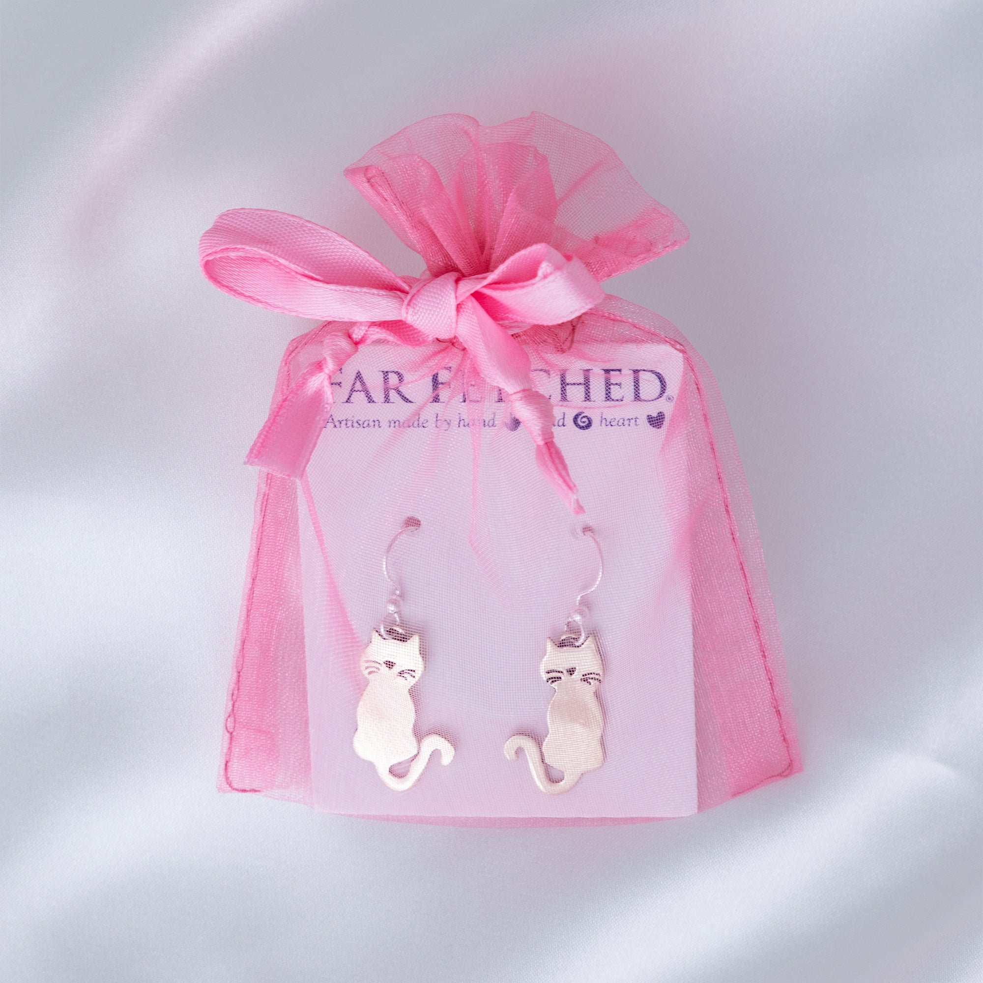 Premium Whiskers Cat Earrings - Ethical & Handmade