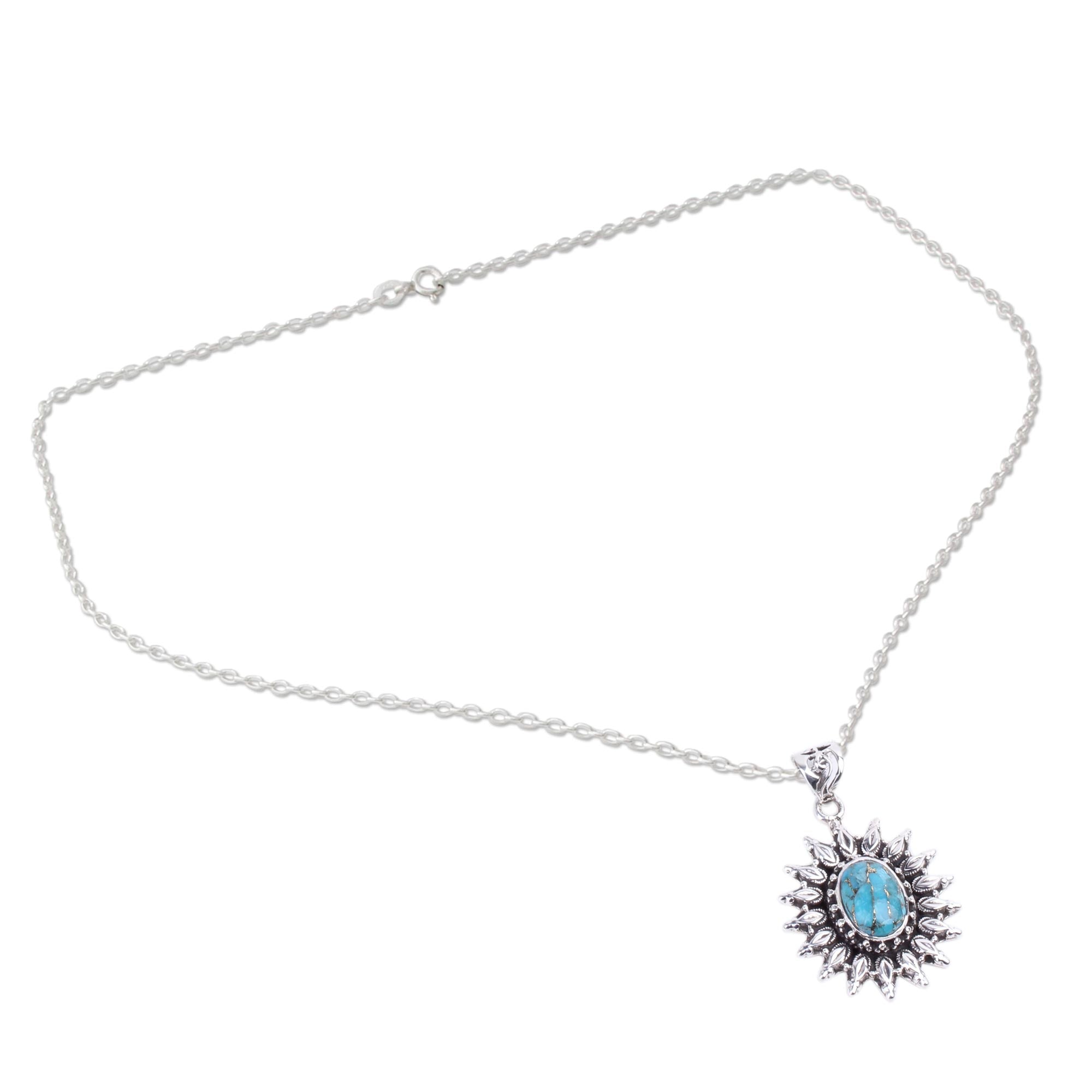 Eternal Radiance Premium Silver & Turquoise Artisan Necklace