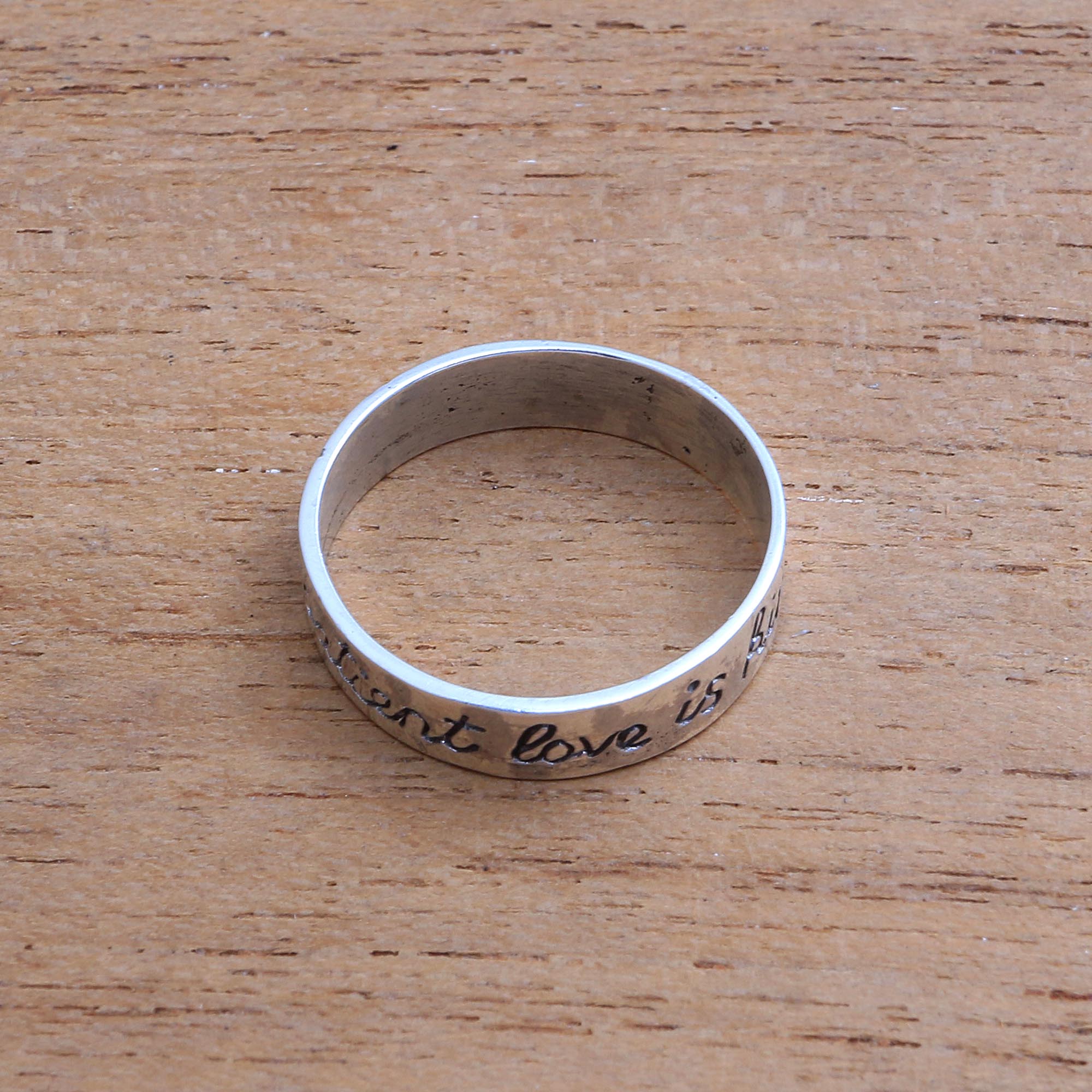 Ultimate Romantic Love Sterling Silver Band Ring - Handcrafted in Bali