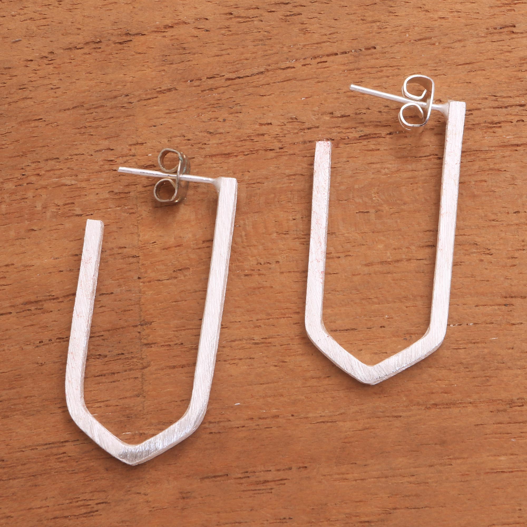 Premium Geometric Drop Earrings - Handcrafted Sterling Silver Jewelry from Bali