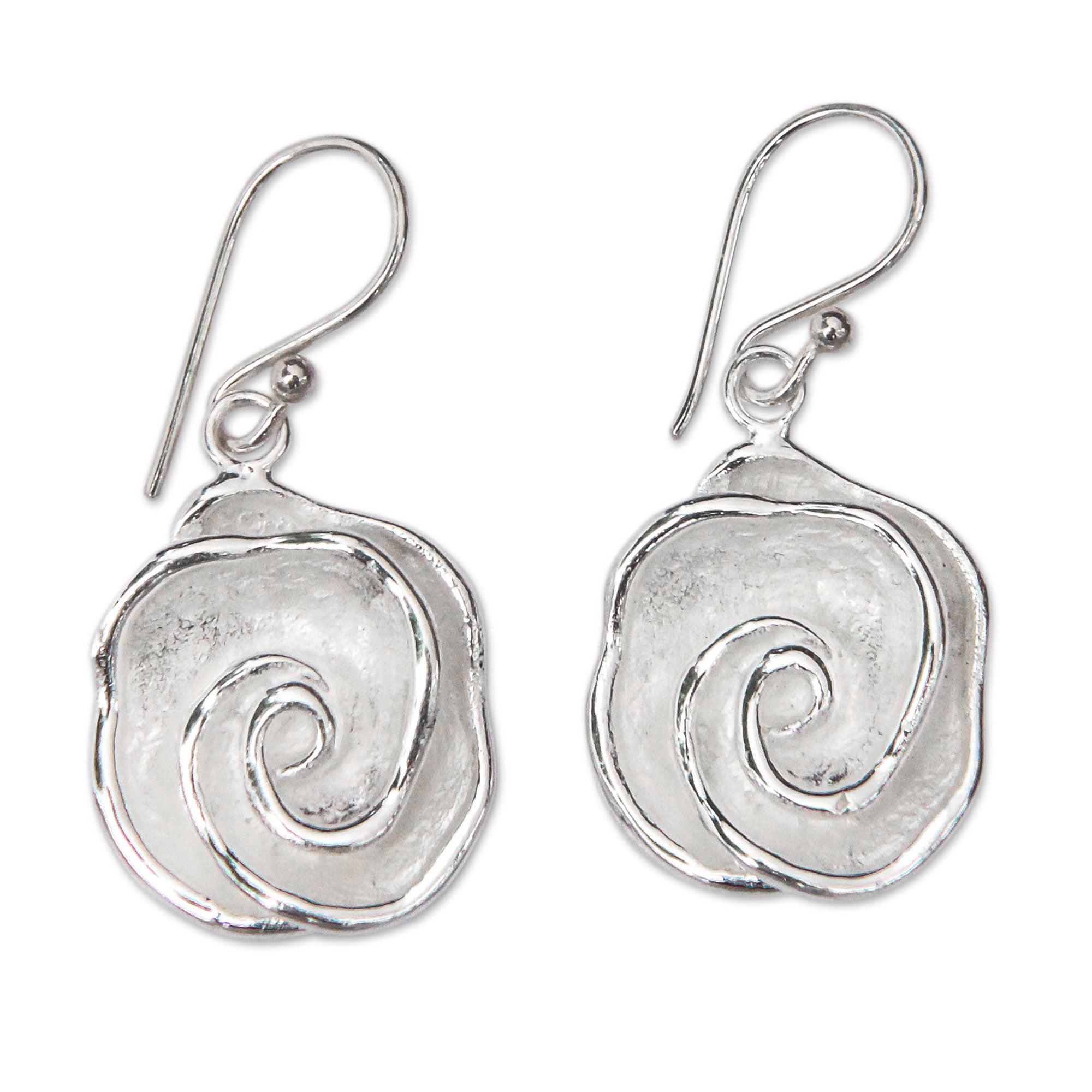 Premium Handcrafted Bali Gardenia Sterling Silver Dangle Earrings