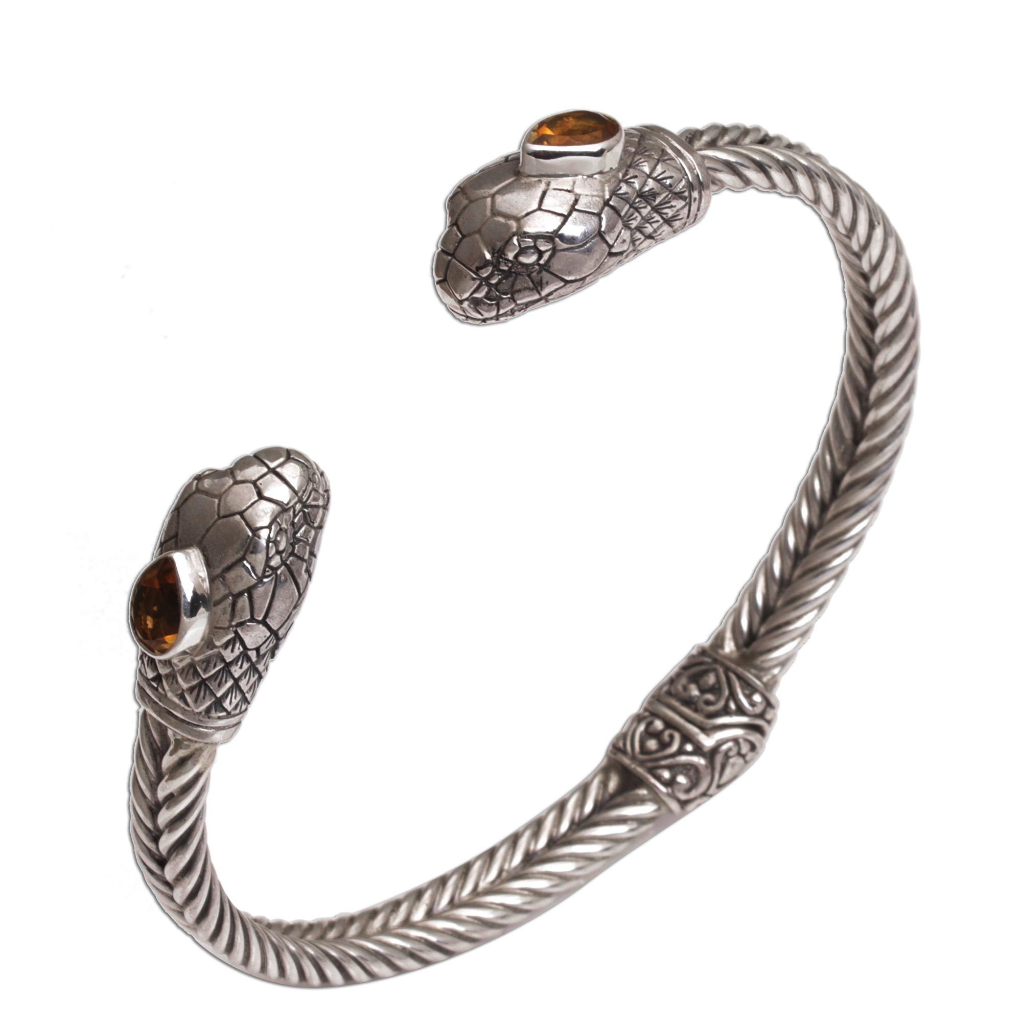 Premium Serpent Cuff Bracelet - Handcrafted Sterling Silver