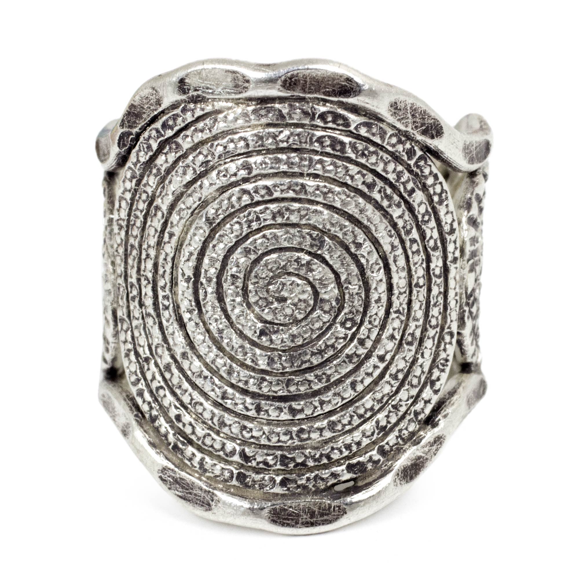 Premium Hill Tribe Moon Sterling Silver Band Ring - Handcrafted Elegance