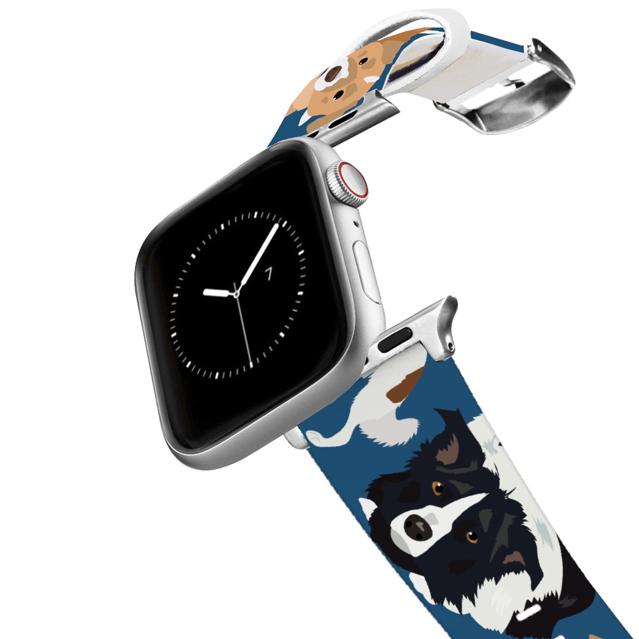 Premium Silver Border Collie Apple Watch Band - Ultimate Style & Comfort