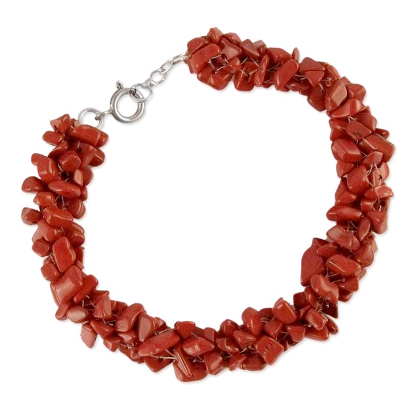 Premium Passion Beaded Bracelet - Handmade Red Jasper Jewelry