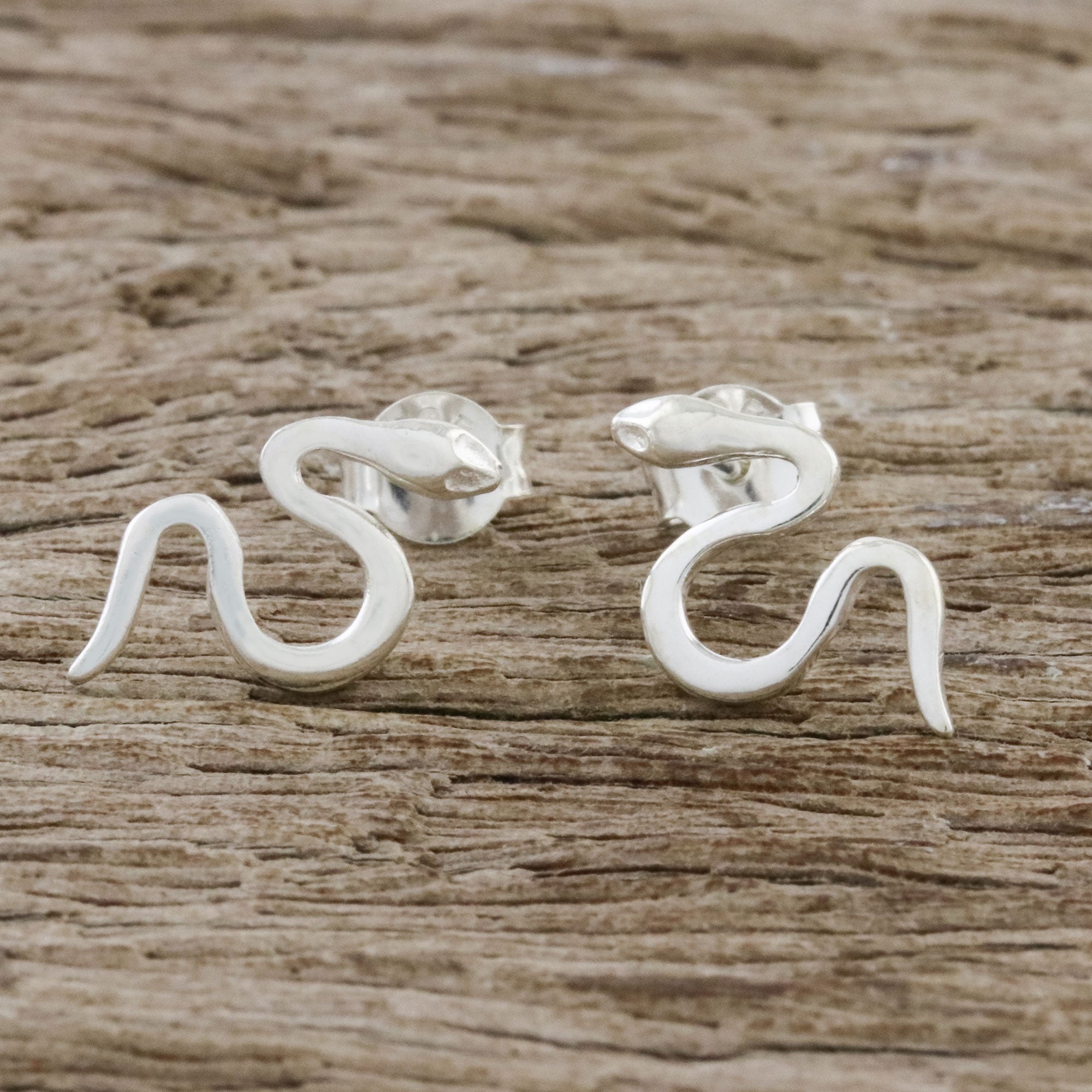 Premium Sterling Silver Serpent Drop Earrings - Handcrafted Elegance