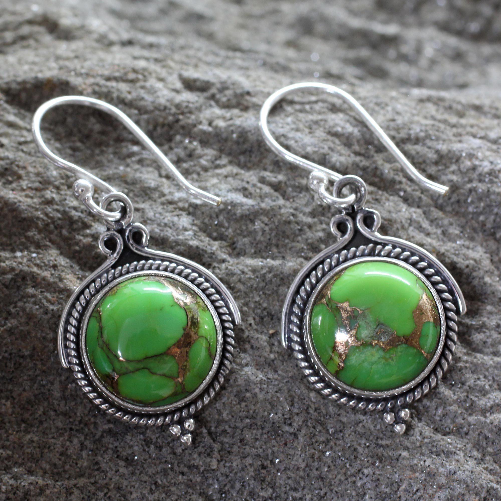 Premium Handcrafted Turquoise & Sterling Silver Dangle Earrings