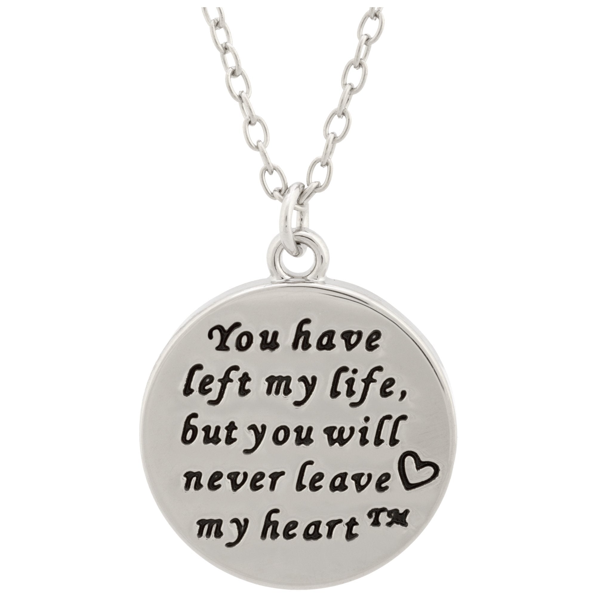 Forever in My Heart Memorial Necklace - Premium Silver-Tone Pendant