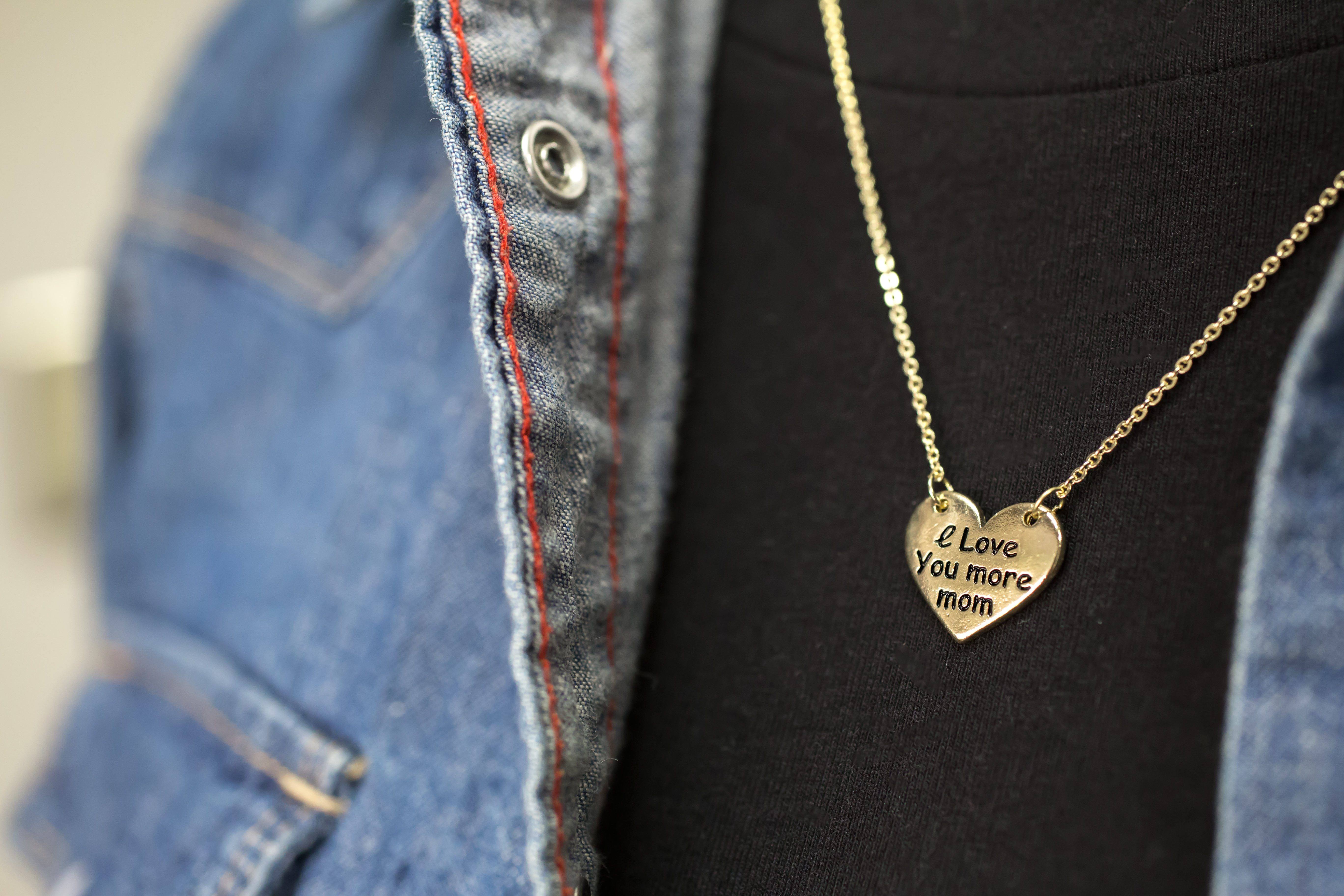 Premium 'I Love You More Mom' Heart Necklace