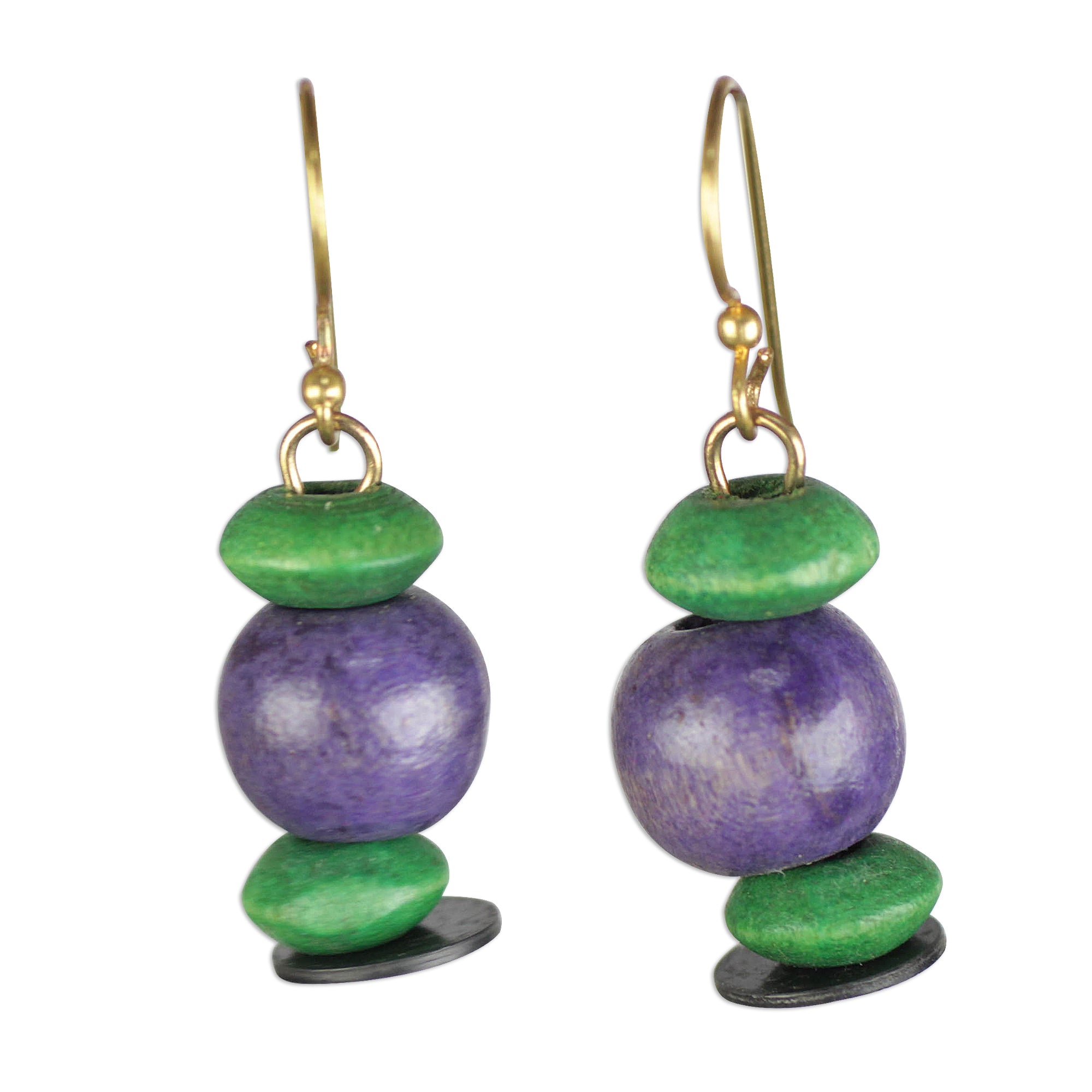 Premium Grape Vineyard Beaded Dangle Earrings - Handcrafted Luxury