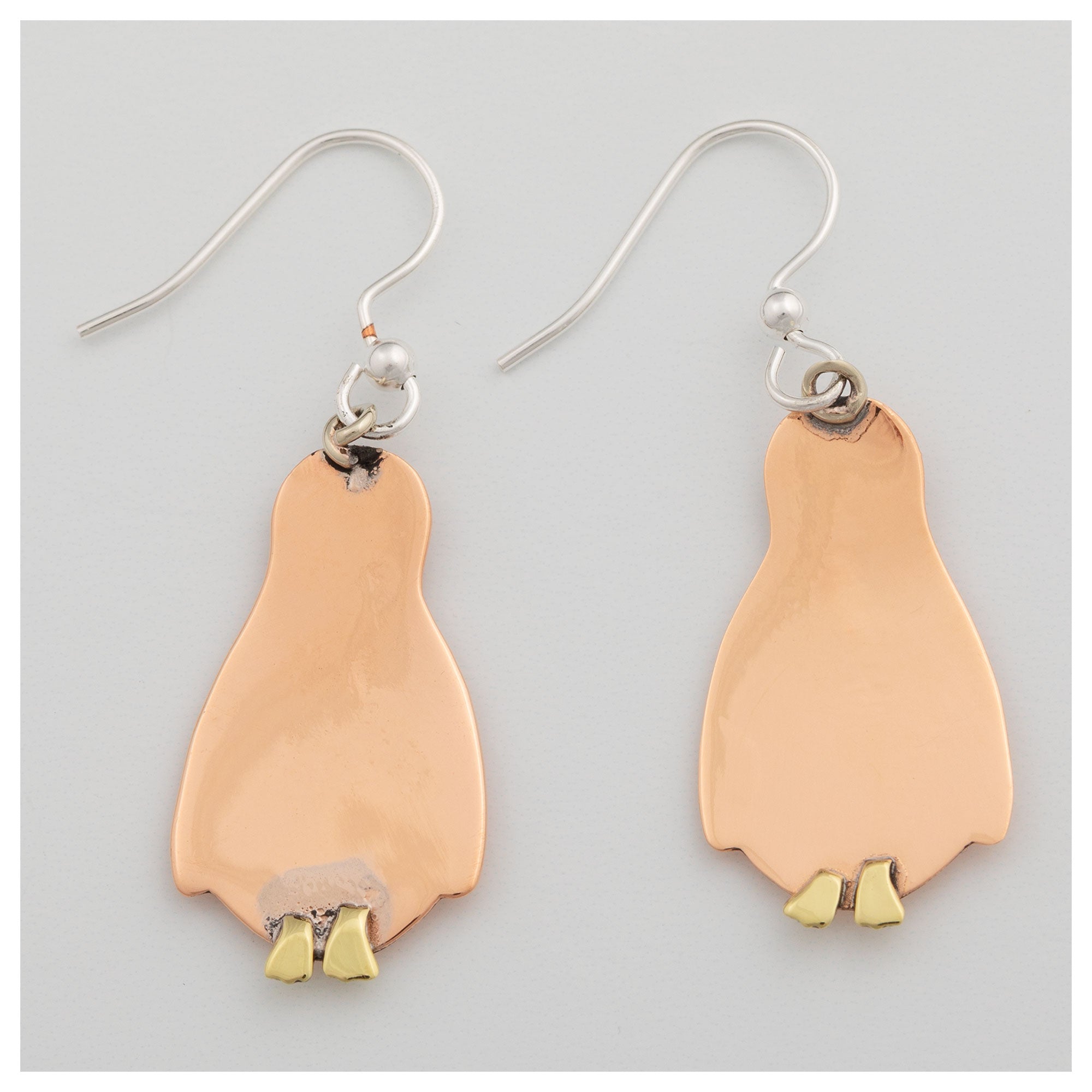 Premium Penguin Mixed Metal Dangle Earrings