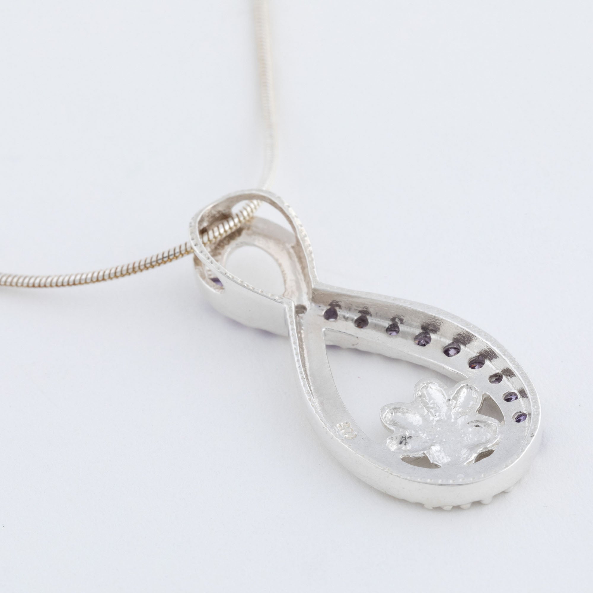 Premium Infinity Love for Paws Sterling Silver & Crystal Necklace