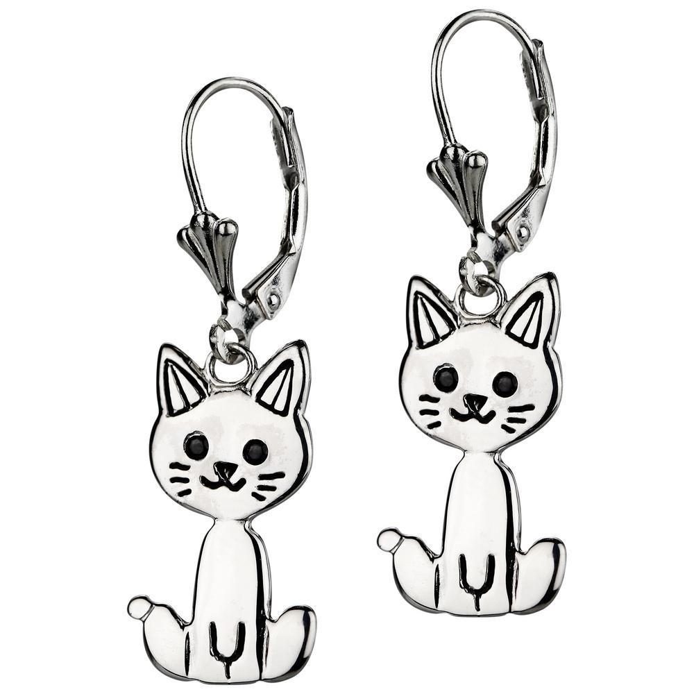 Premium Sterling Silver Kitty Cat Earrings - Handcrafted Elegance