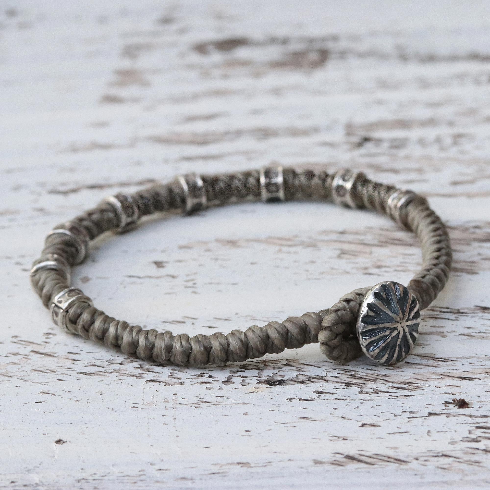 Premium Karen Silver Braided Bracelet - Handcrafted in Thailand