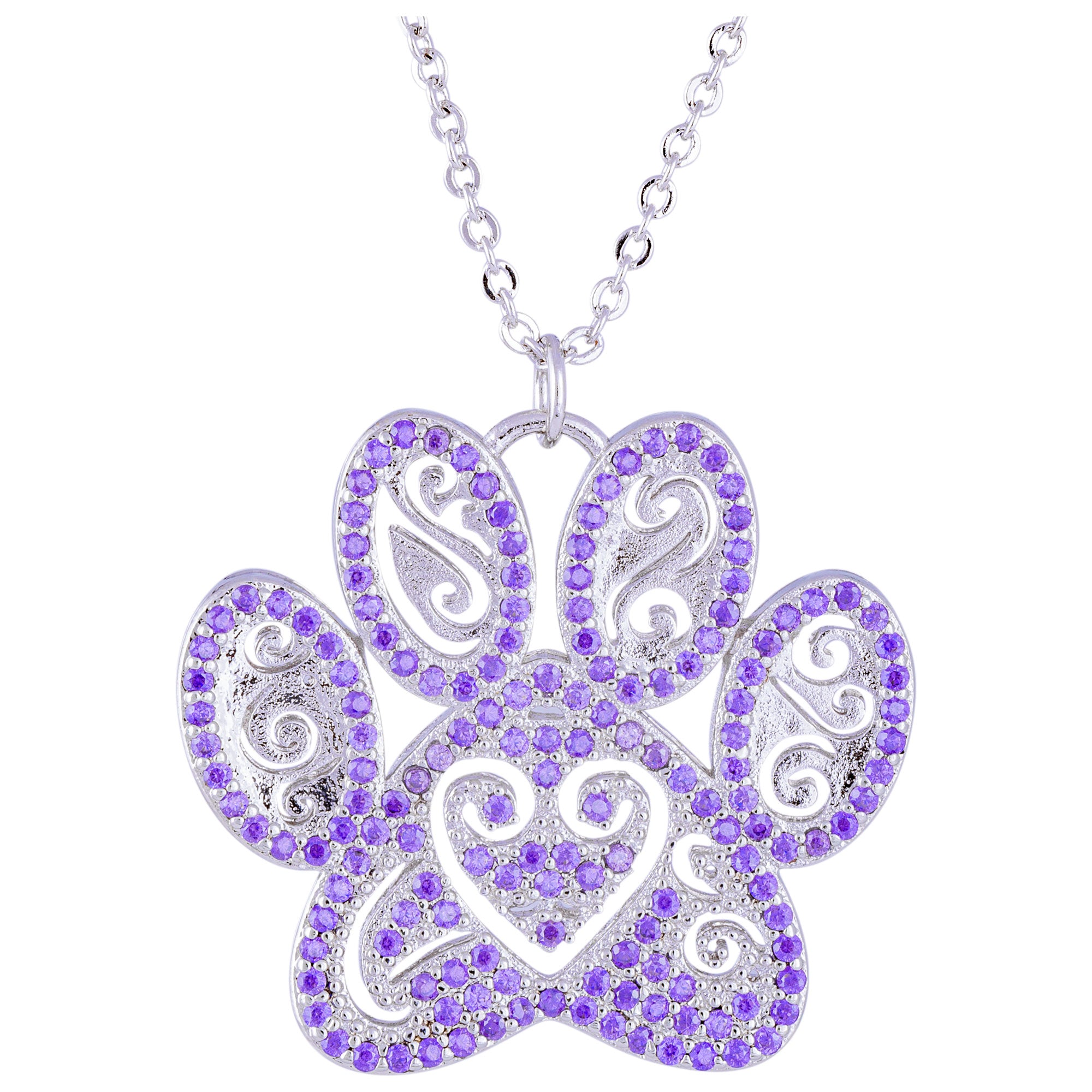 Premium Ornate Crystal Paw Jewelry Set