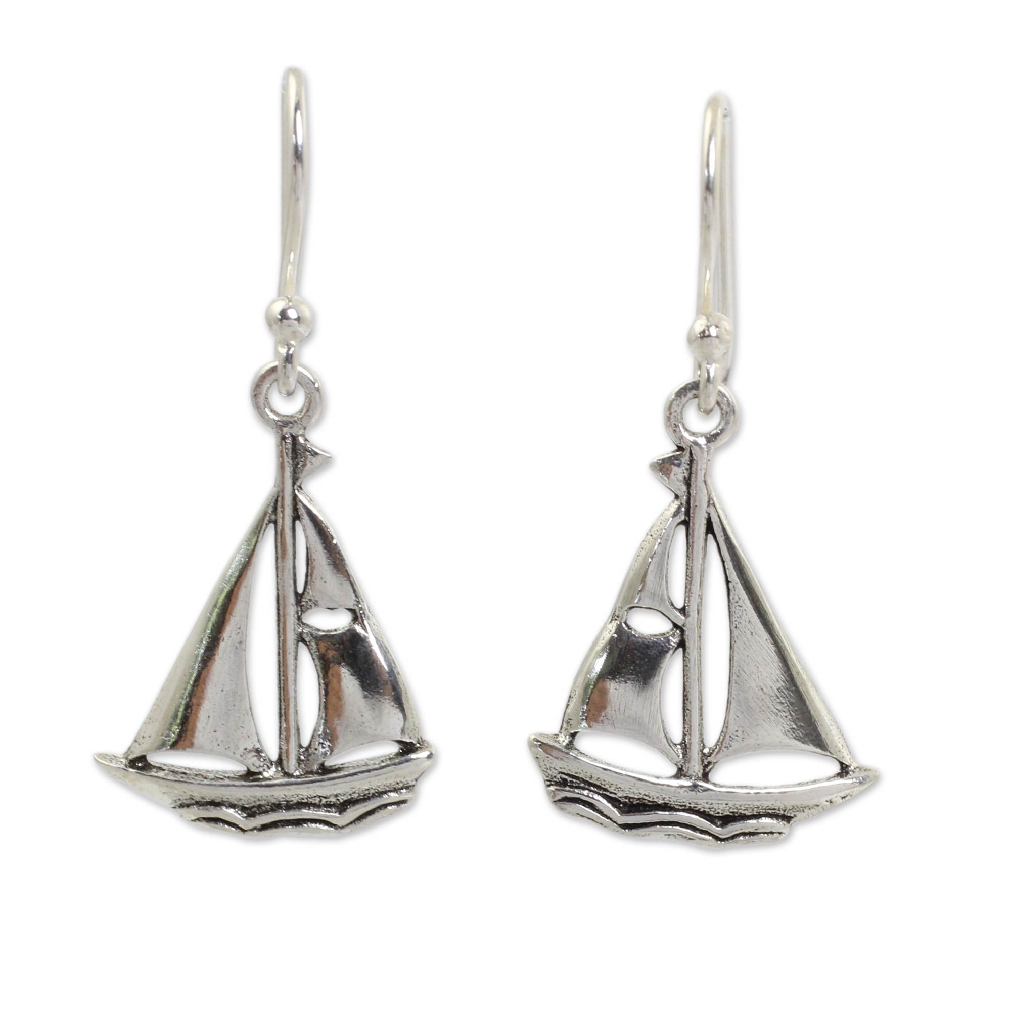 Premium Mariner Silver Dangle Earrings - Handcrafted Elegance