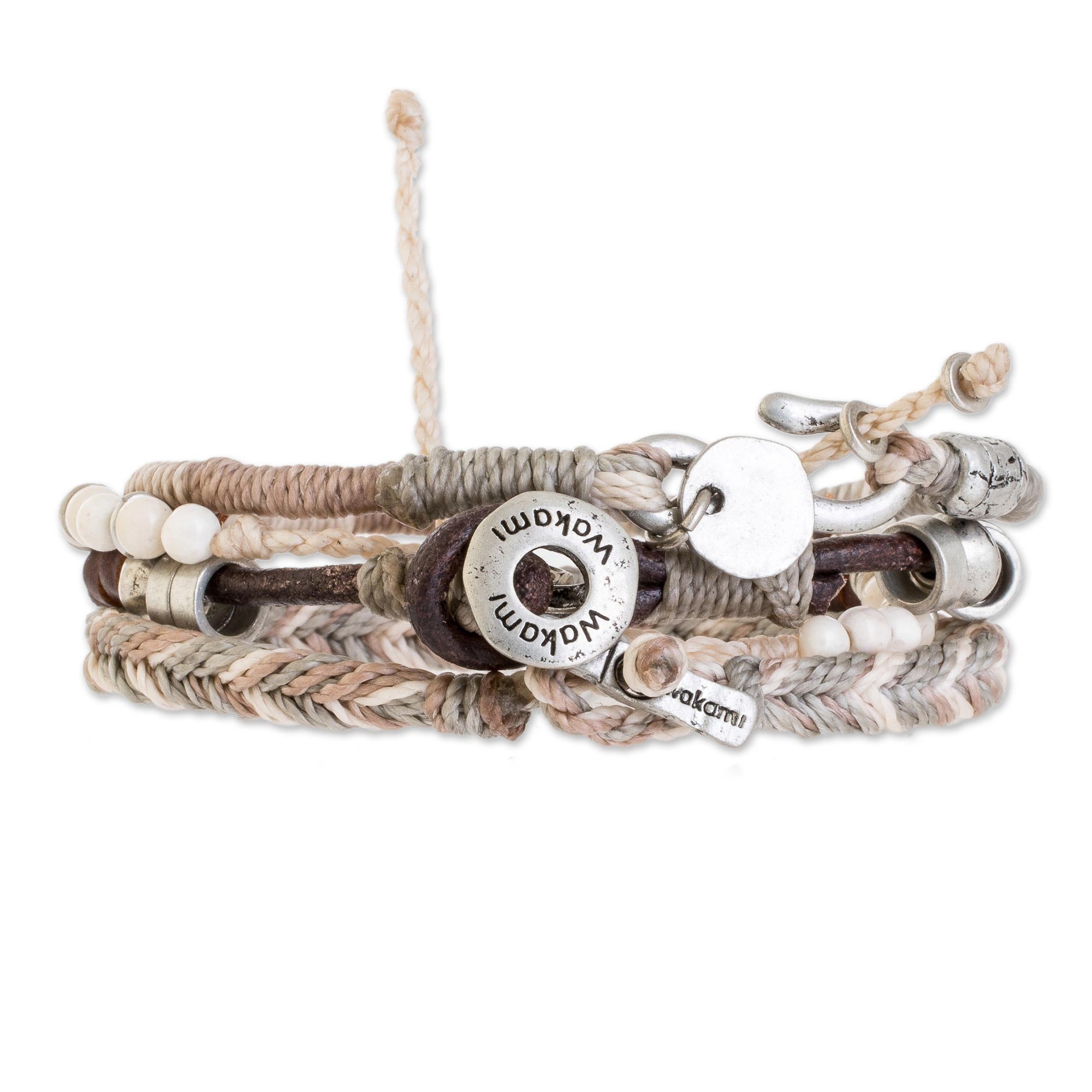 Premium Maya Highlands Unisex Macrame Bracelet Set (4-Piece Bohemian Collection)