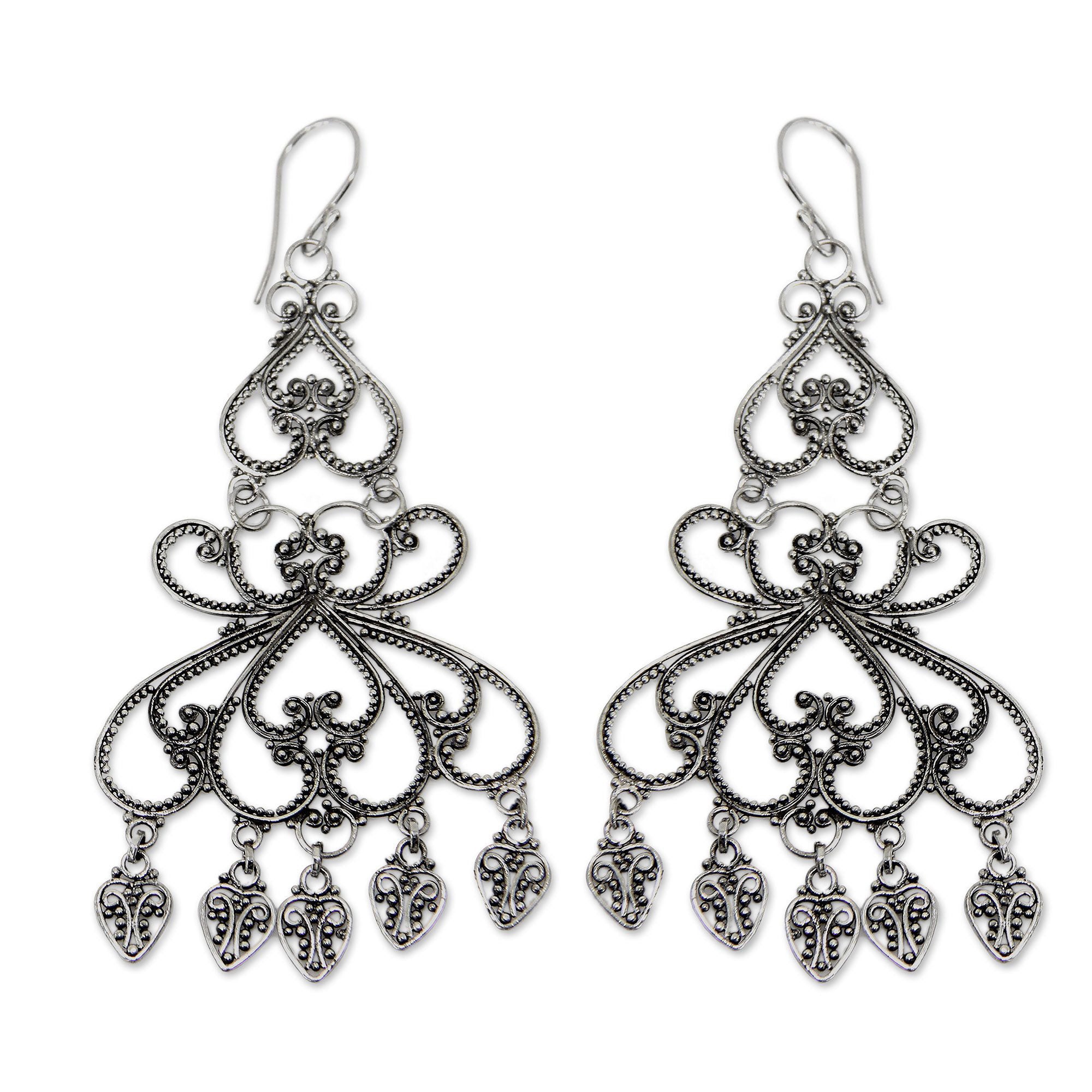 Premium Her Elegance Sterling Silver Chandelier Earrings