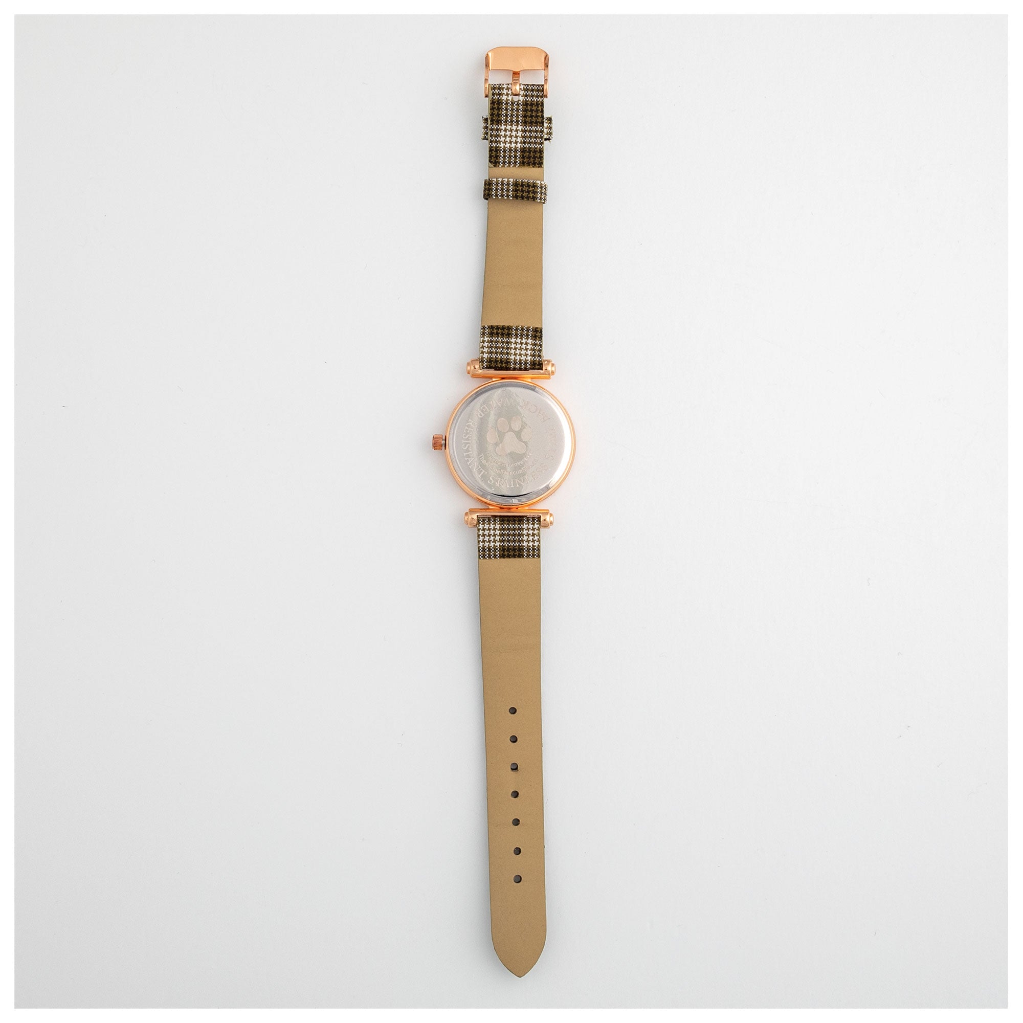 Ultimate Plaid Paw Print Watch - Stylish & Water-Resistant