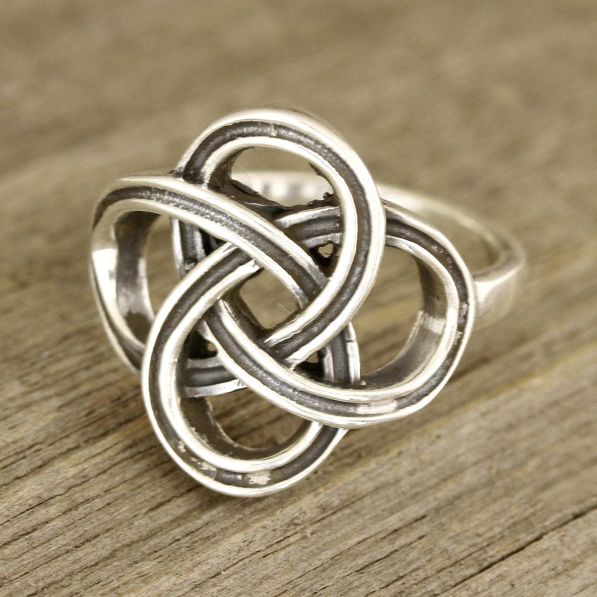 Premium Celtic Sterling Silver Band Ring – Handcrafted in India