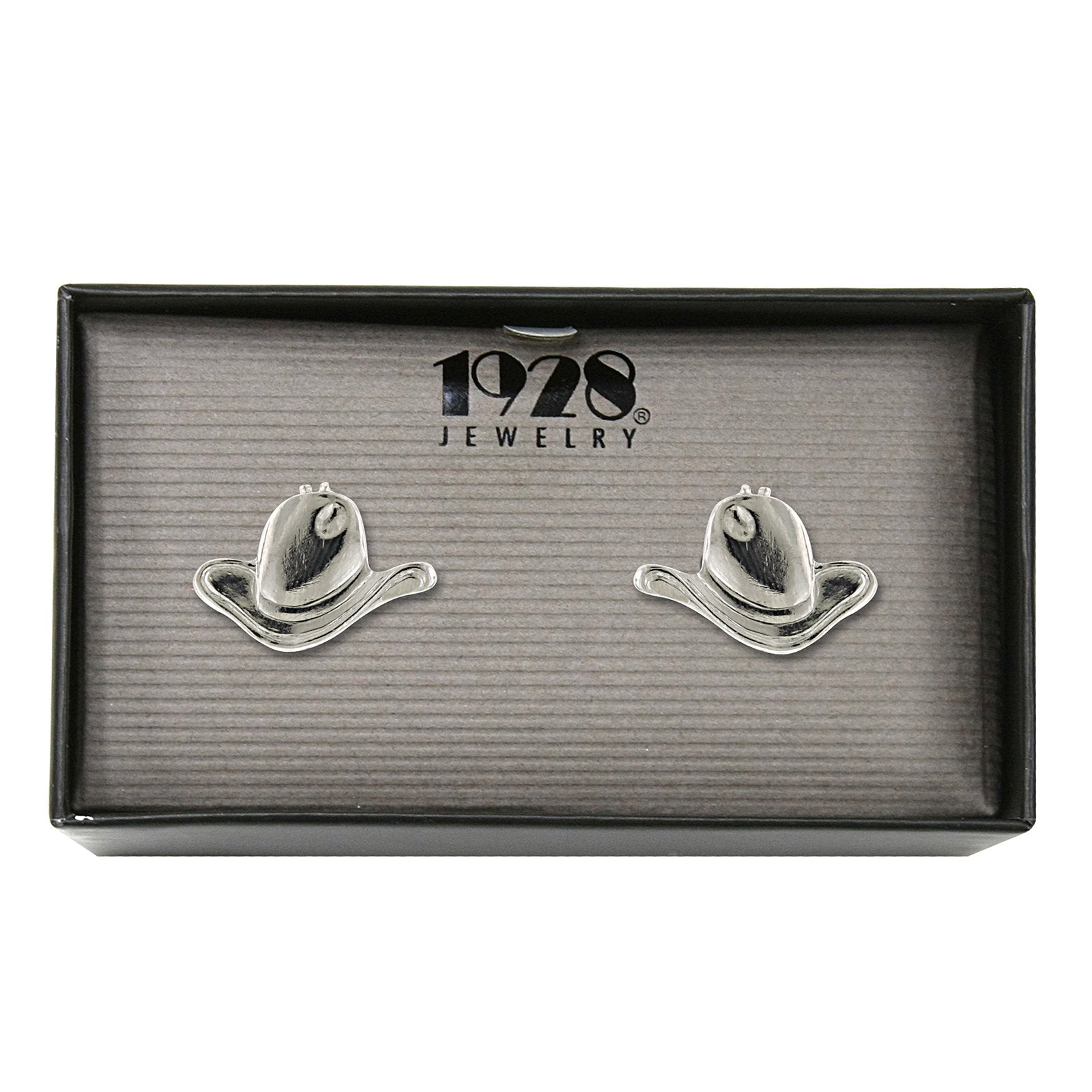 Premium 1928 Jewelry® Silver-Tone Cowboy Hat Cufflinks - Ultimate Style Upgrade