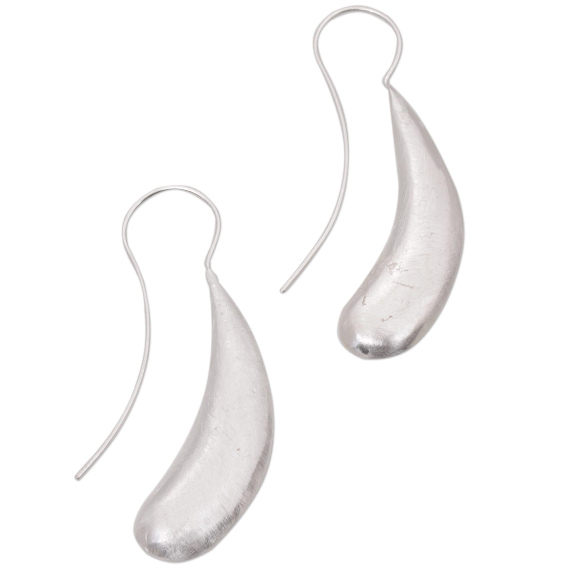 Premium Shining Boomerang Sterling Silver Earrings – Handcrafted in Bali