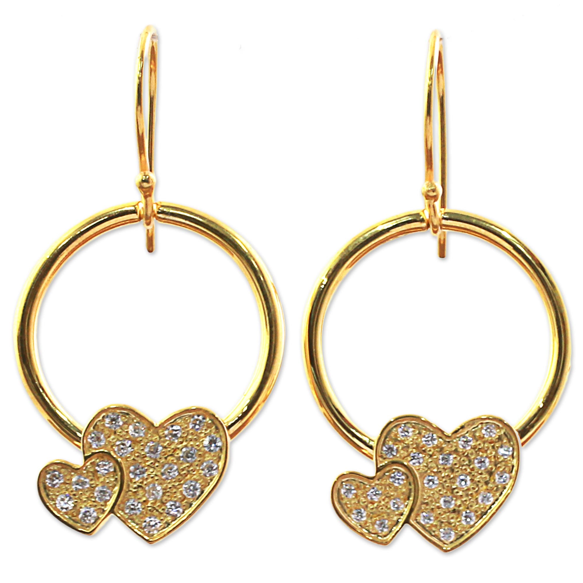 Premium 18K Gold Plated Butterfly Earrings with Cubic Zirconia - Ultimate Elegance