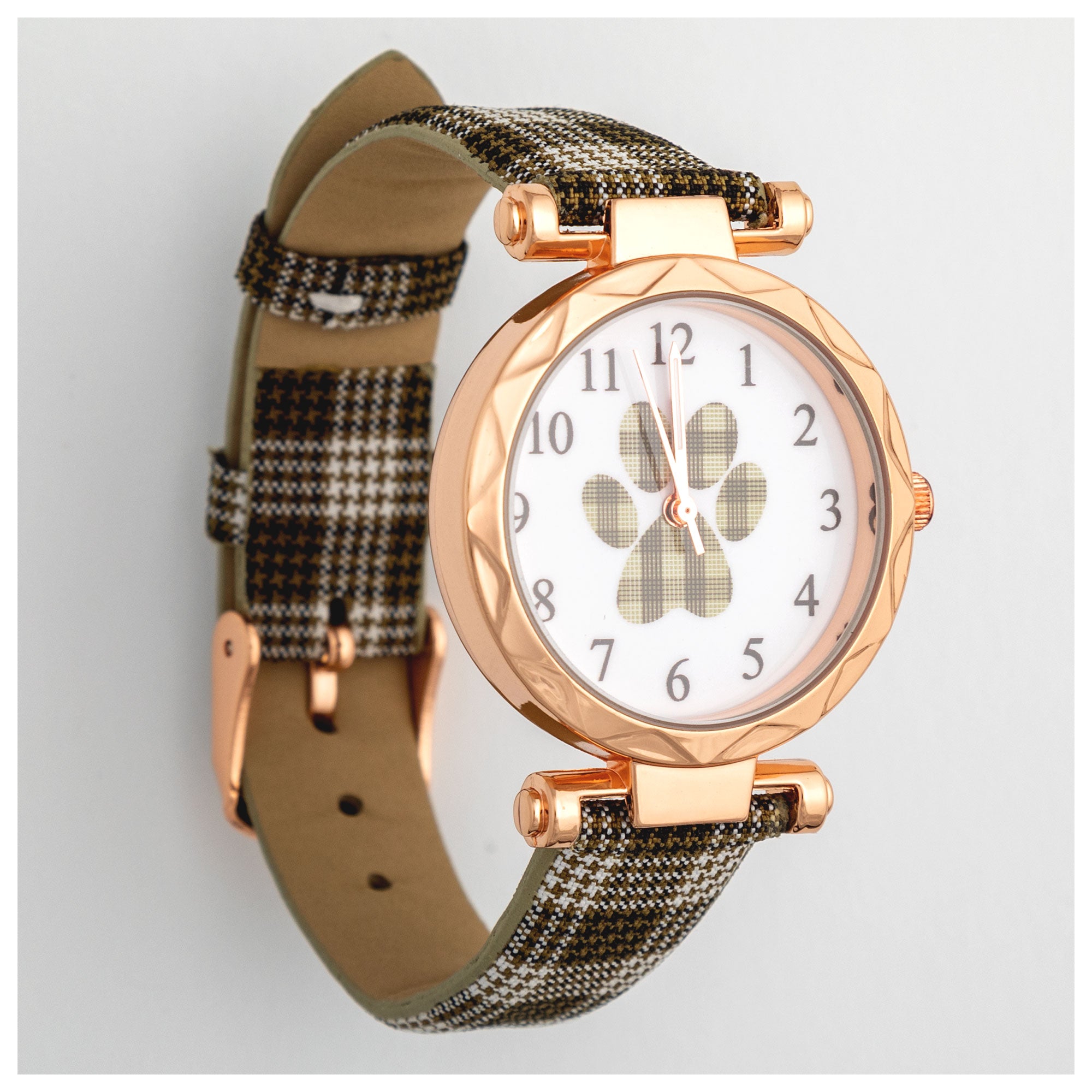 Ultimate Plaid Paw Print Watch - Stylish & Water-Resistant