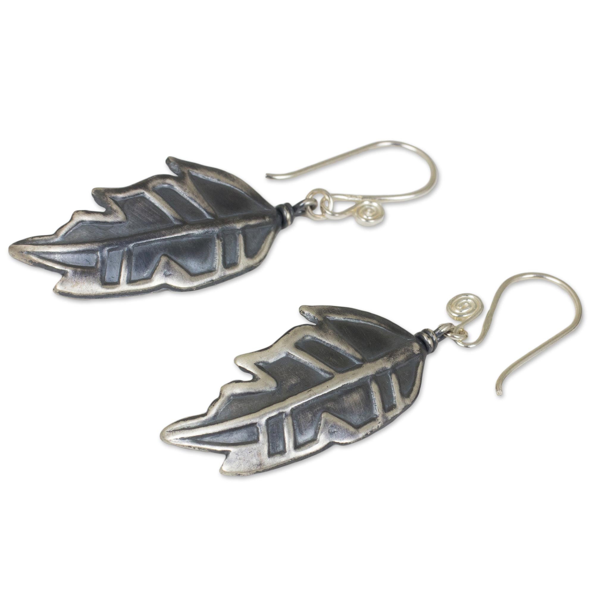 Premium Handmade Thai Leaf Earrings in 925 Sterling Silver