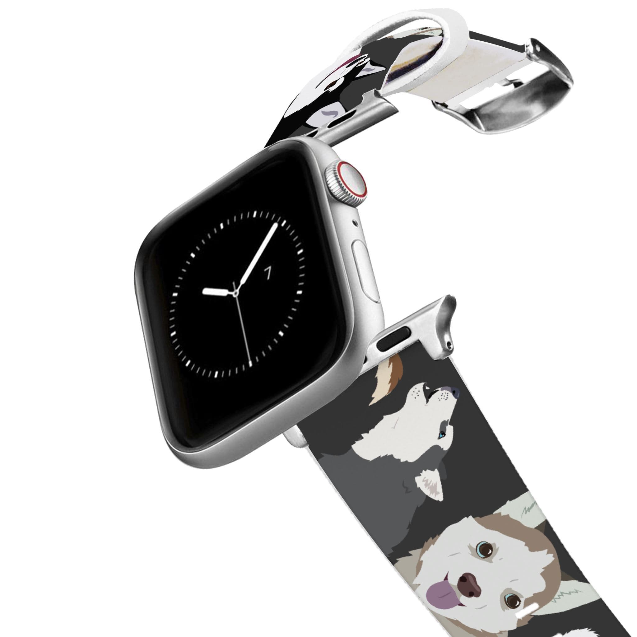 Premium Silver Husky Apple Watch Band - Ultimate Comfort & Style