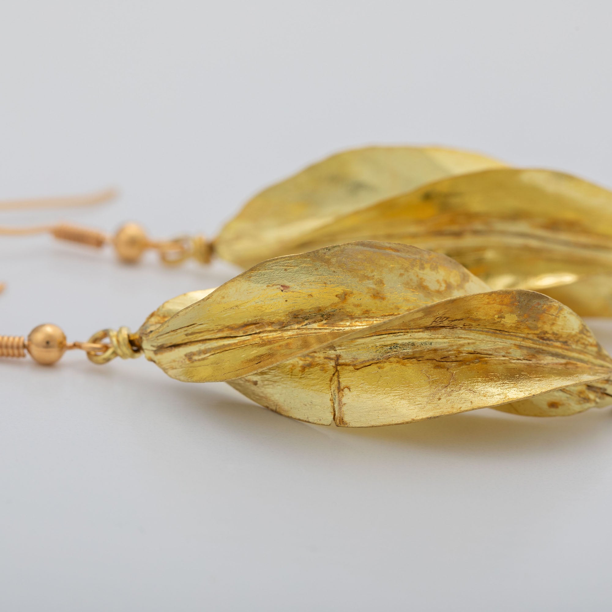 Premium Fulani Banana Drop Earrings - Handcrafted Brass Elegance